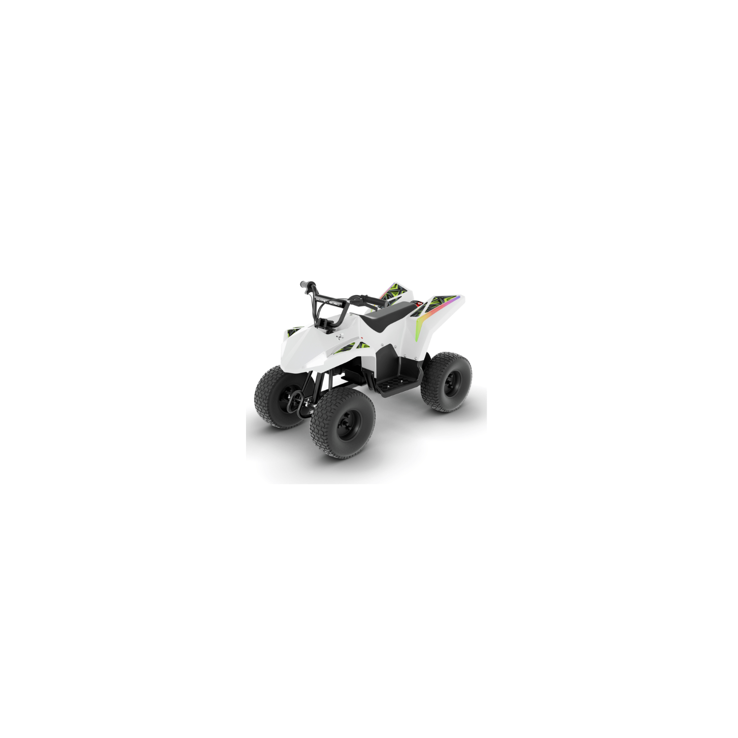 Hyper Quad Dirt ATV | Kids ATV Ages 12+ | 36V Electric 4-Wheeler with 350W Motor | Off-Road |LED lights | Bluetooth speakers and App | 3-Speed Modes | Ride on ATV |White