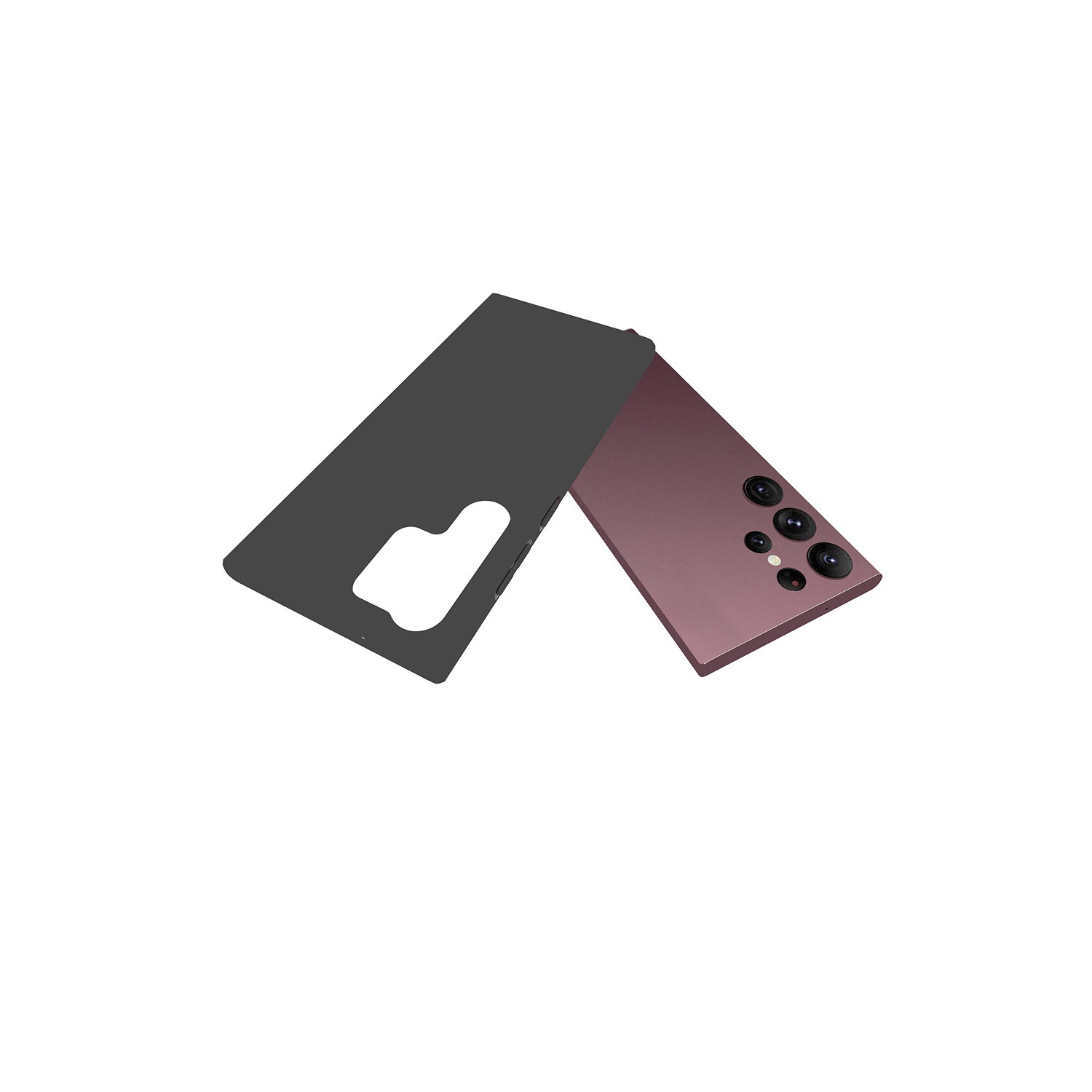 Coques en TPU TopSave Slim, Matte Black Thin Jelly Gel pour Samsung Galaxy S23 Ultra 6.8" 5G