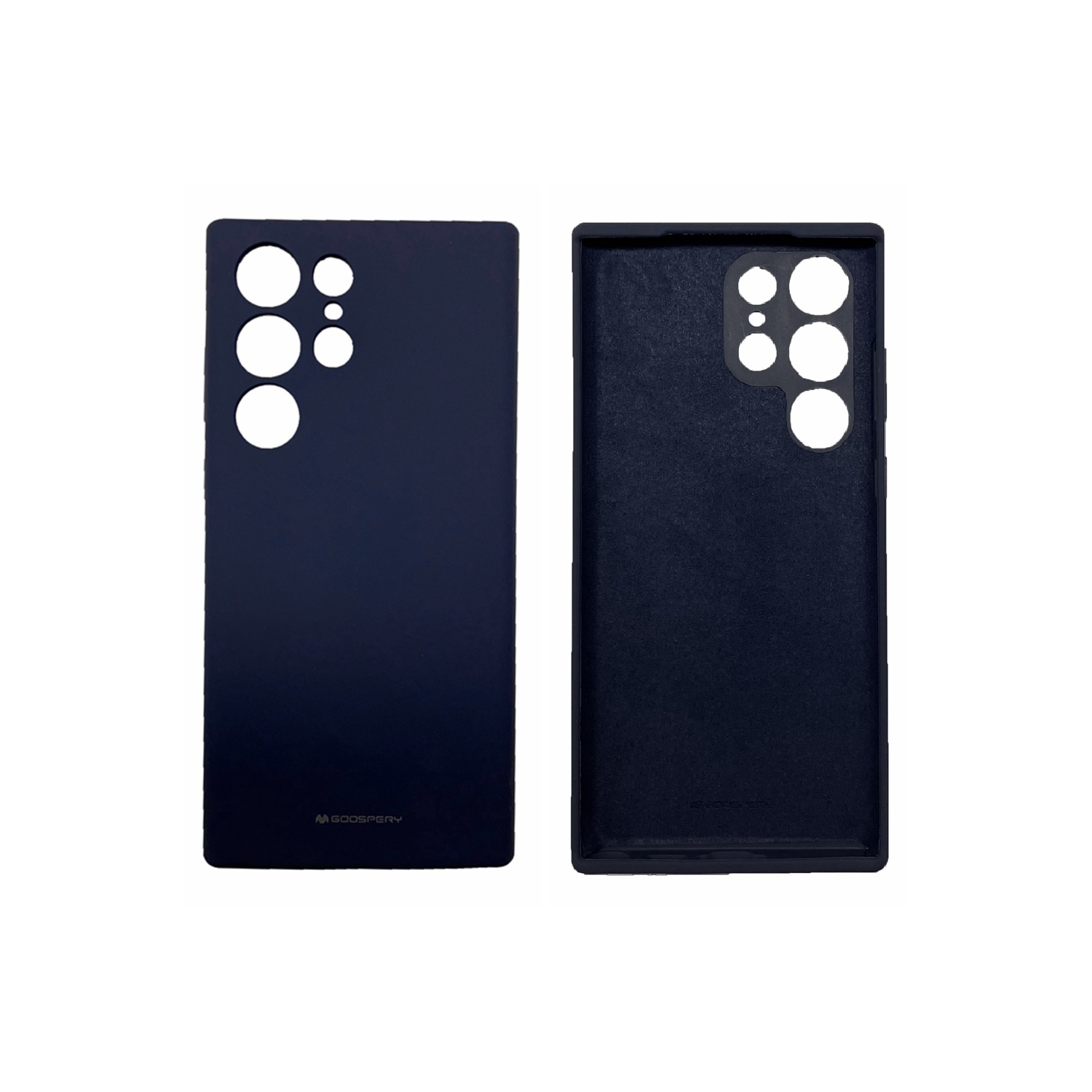 TopSave Goospery Liquid Silicone Gel Rubber Full Body Protection Cover Case pour Samsung Galaxy S23 Ultra 6.8" 5G, Bleu Marine