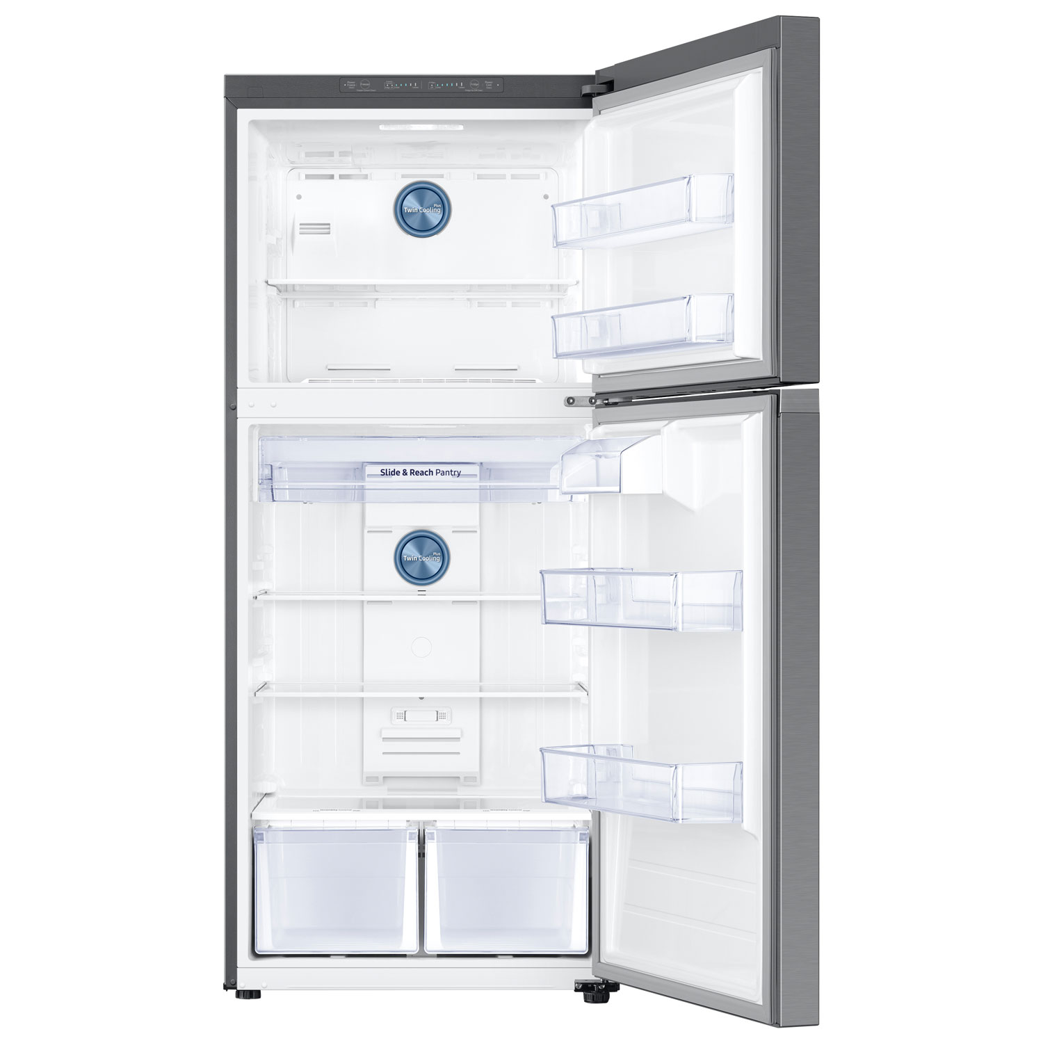 Réfrigérateur congélateur supérieur 29 po avec Twin Cooling Plus et Flex Zone de Samsung - Inox - Exclusivité BBY