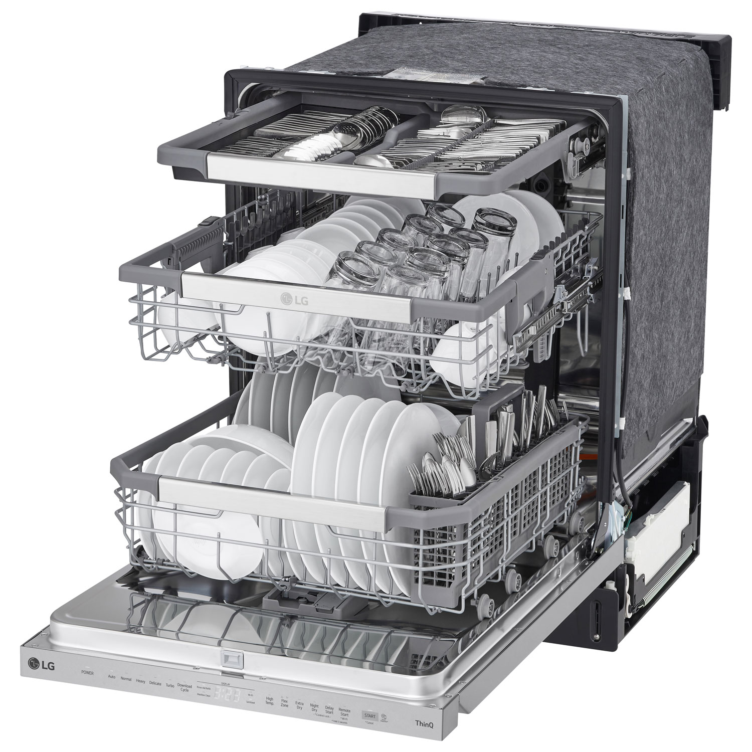 LG 24" 44dB Built-In Dishwasher with Third Rack - Smudge Resistant Stainless Steel