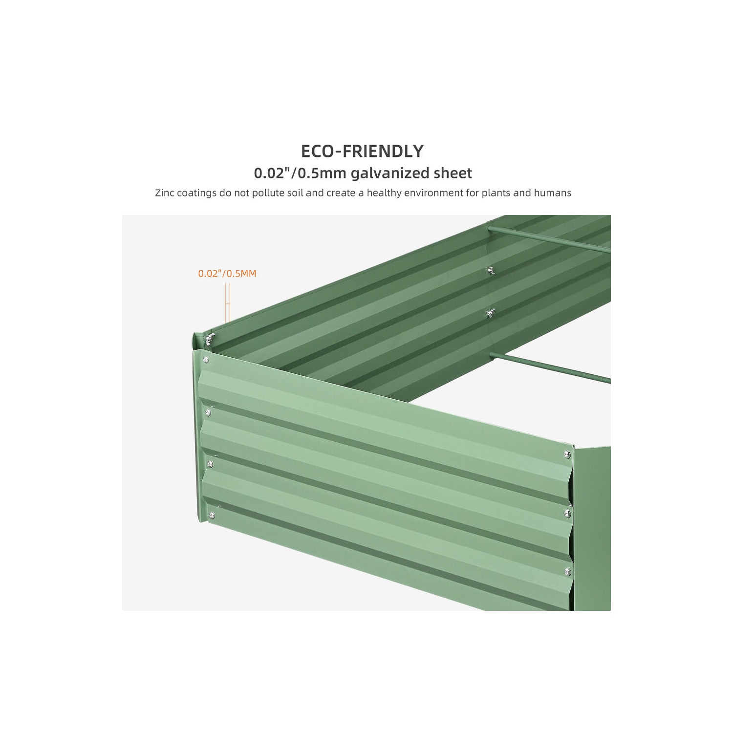 6 x 3 x bac de jardinage surélevé en métal 1 pi, jardinière extérieure robuste résistante aux intempéries et anti-rouille pour légumes en