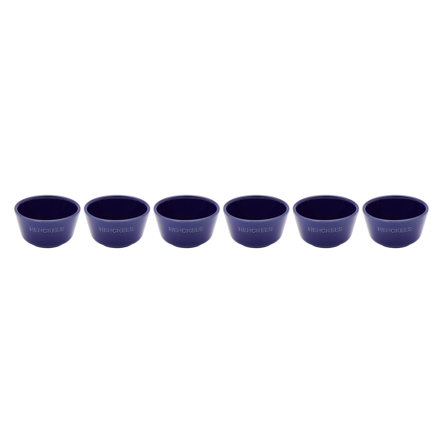 HENCKELS Ceramic 6 Piece Round Bakeware Set, Dark-Blue