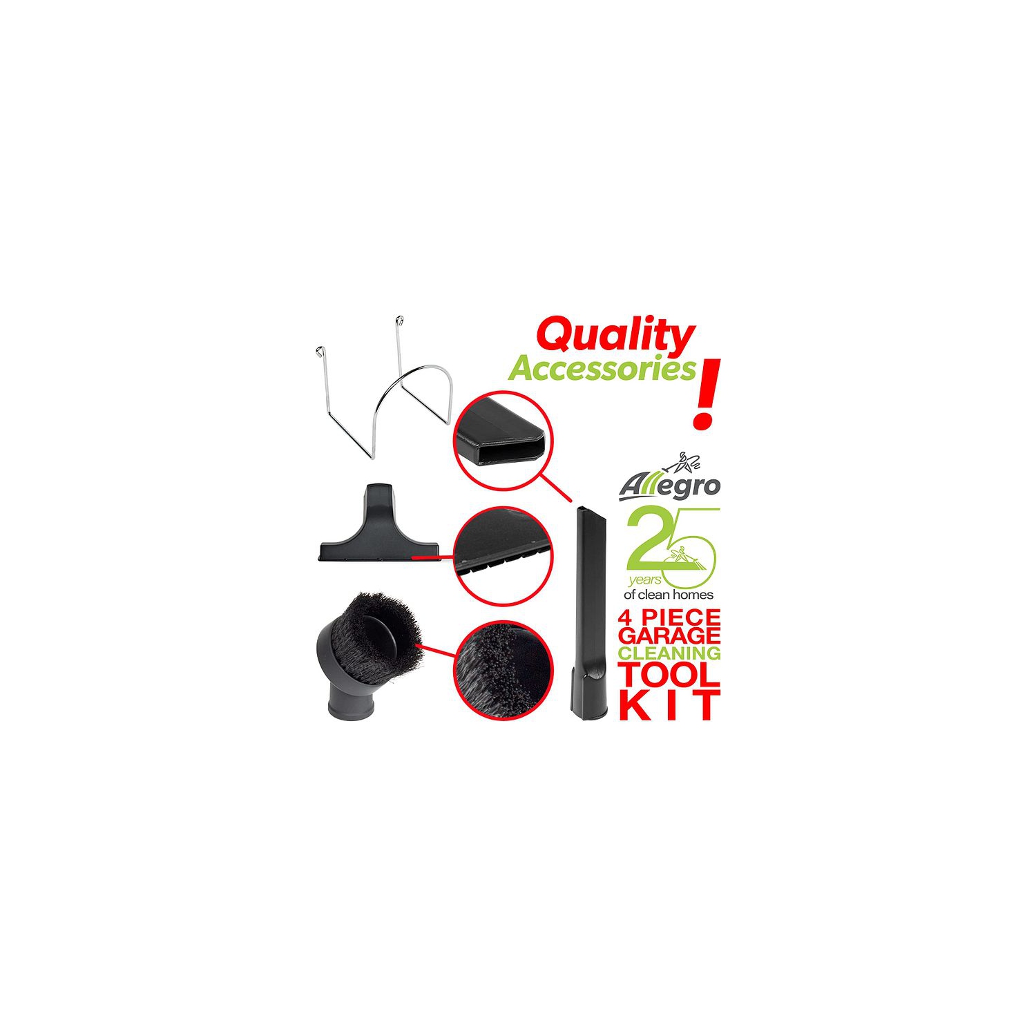 Allegro – système d’aspirateur central mural MU3100 POCO pour garage et voiture avec 50 pi Tuyau et outils