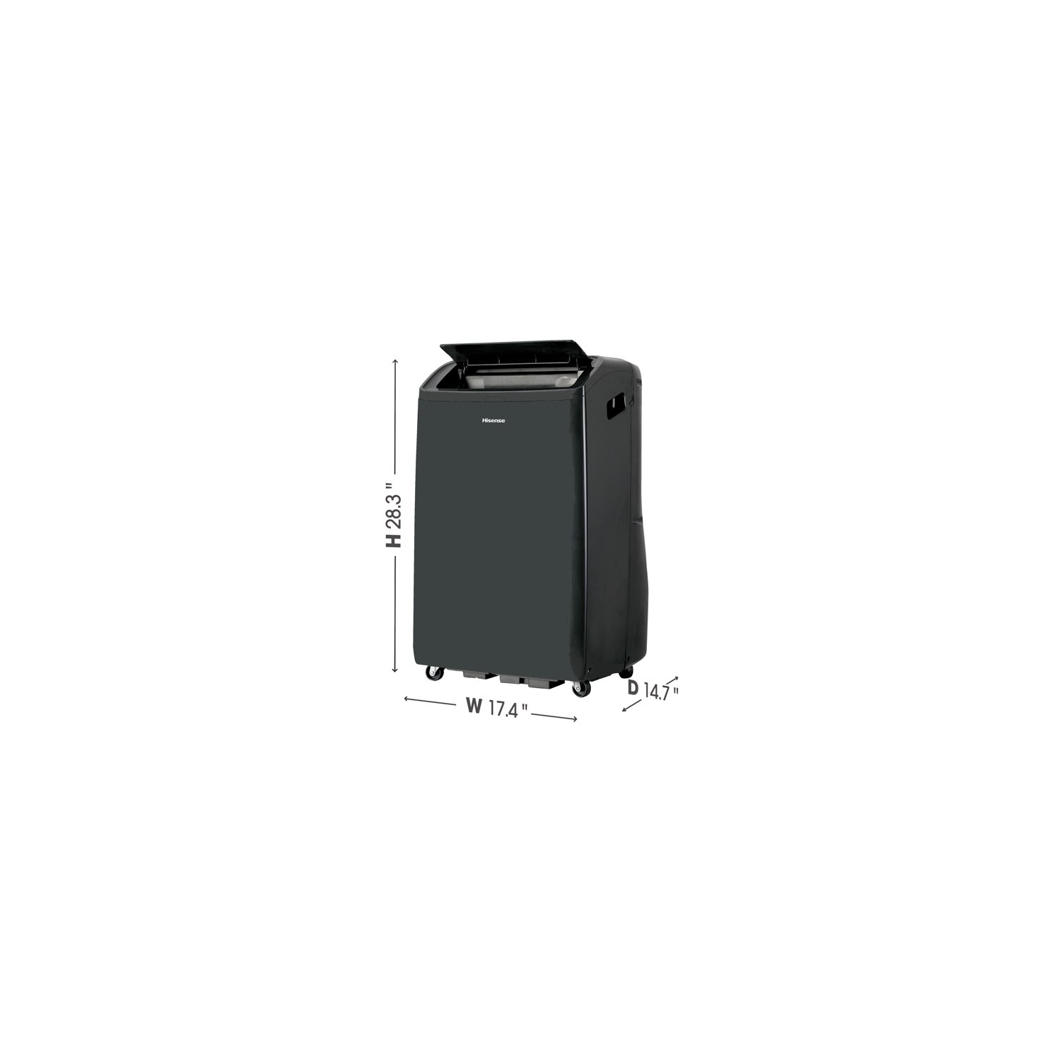 Hisense – climatiseur portatif PAC10W Smart, 10 000 BTU/14,000 (ASHRAE), gris