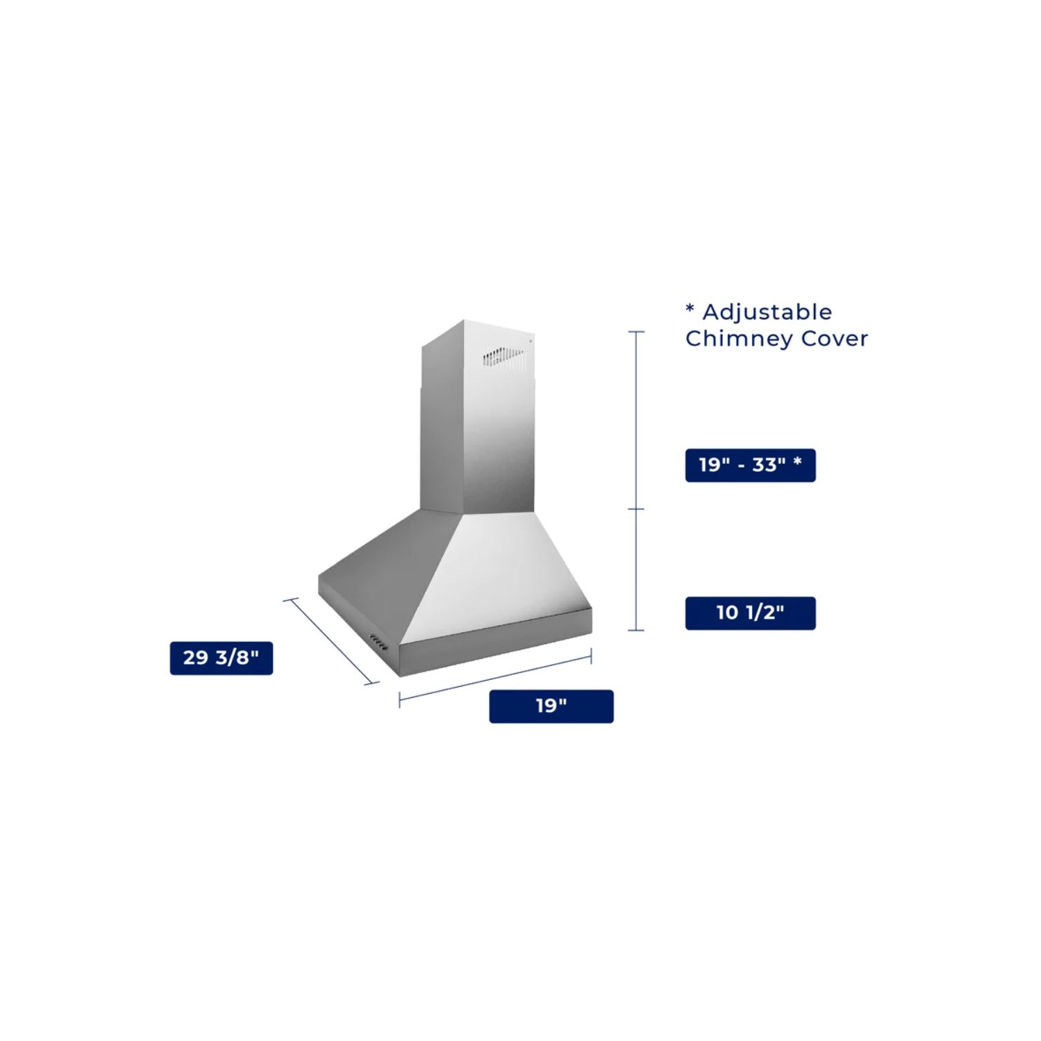 Hauslane&nbsp;| Hotte murale convertible en acier inoxydable Chef de 30&nbsp;po