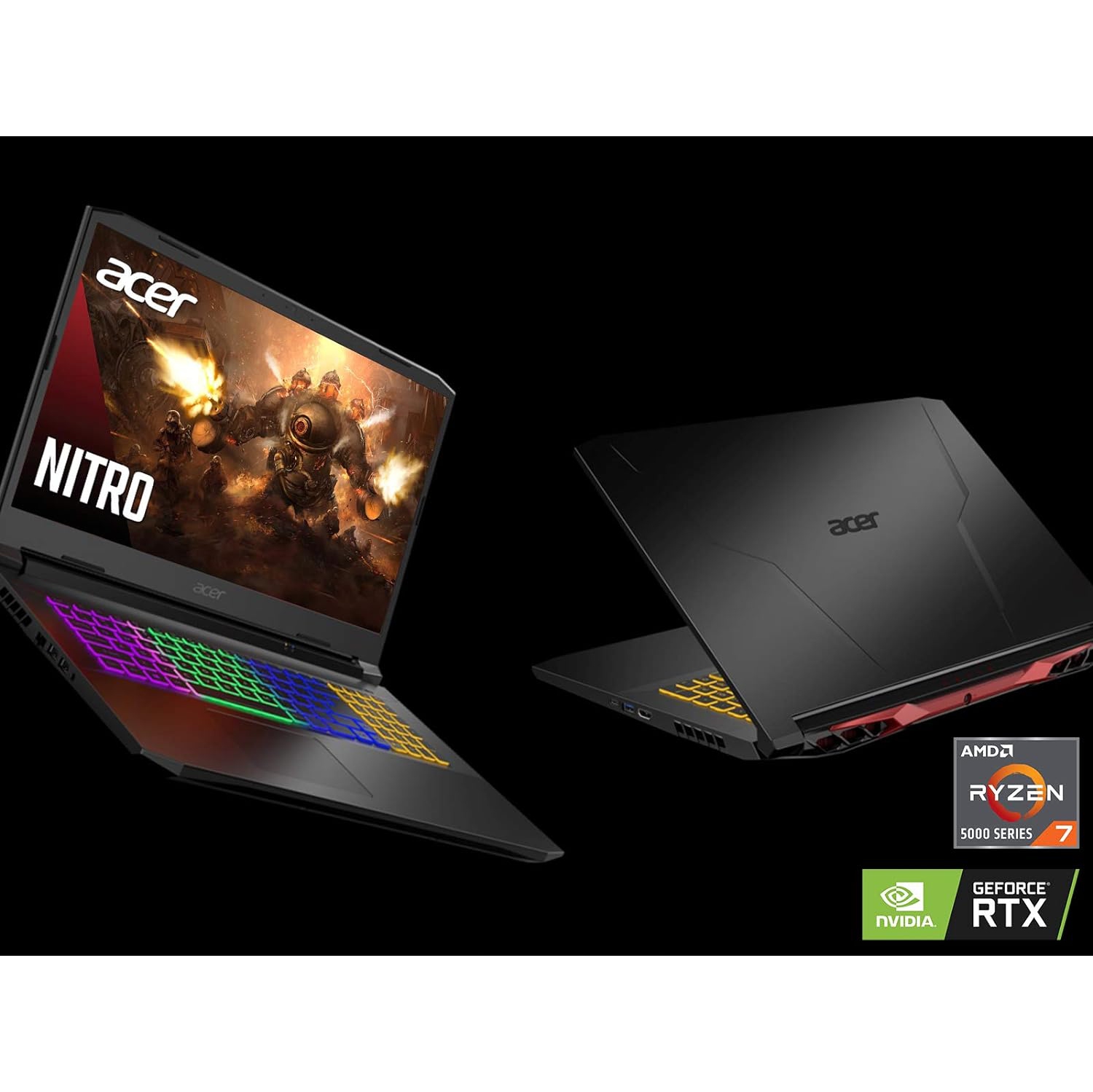 Acer 17.3" QHD Nitro 165Hz (AMD Ryzen 7/512GB SSD/16GB RAM/Nvidia RTX 3060/Win11) - Manufacturer ReCertified w/ 1 Year Warranty