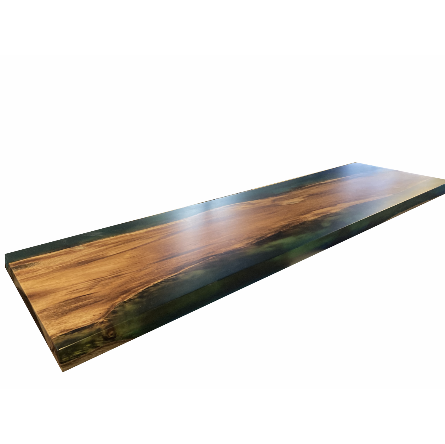 Small Epoxy Resin River Table Top/Shelf 48" x 12"