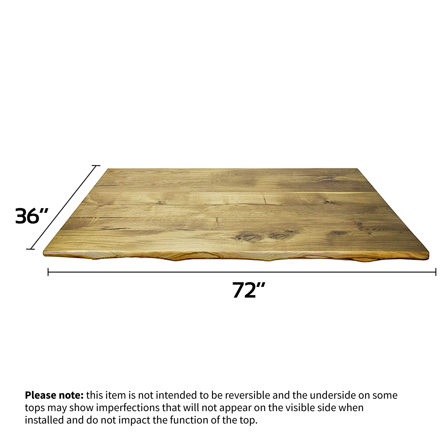 Solid Oak Table Top 72" x 36"