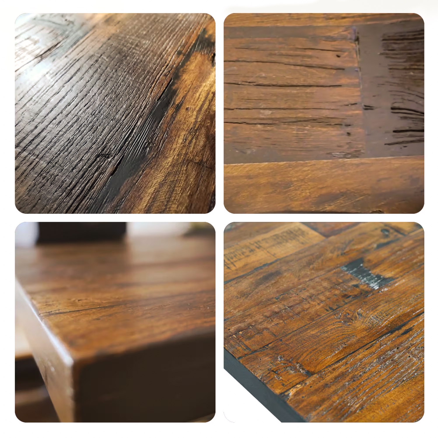 Real Wood Reclaimed Elm Table Top 30x60