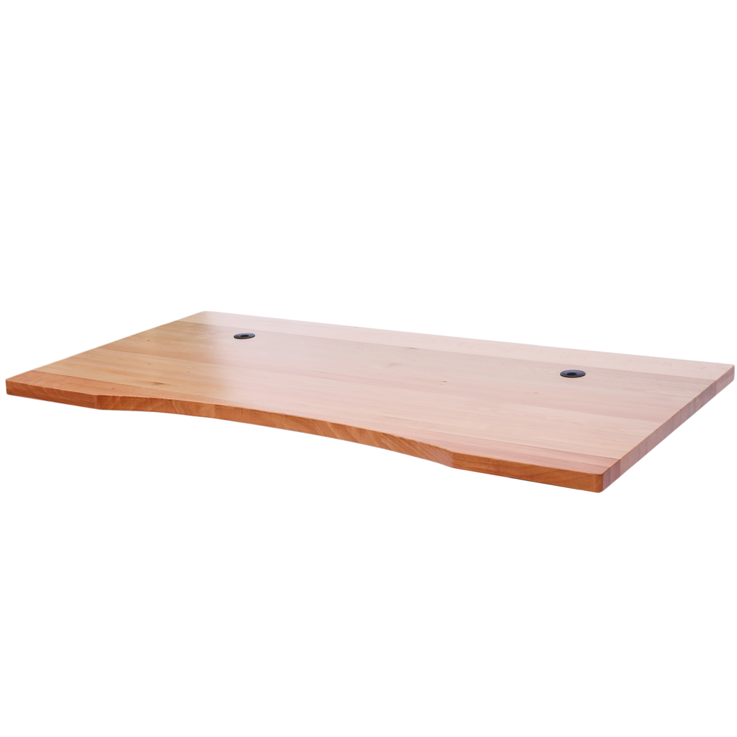 Solid Beech Table Top with 2 Pre-Drilled Grommet Holes