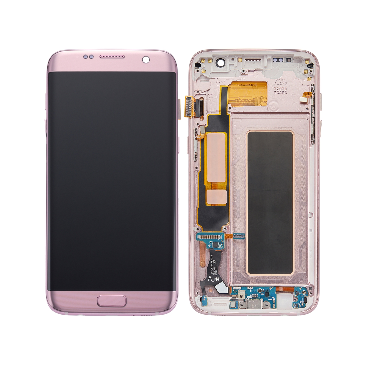 Refurbished - Replacement OLED Assembly With Frame Compatible For Samsung Galaxy S7 Edge (All US Models / G935A) (Rose Gold)