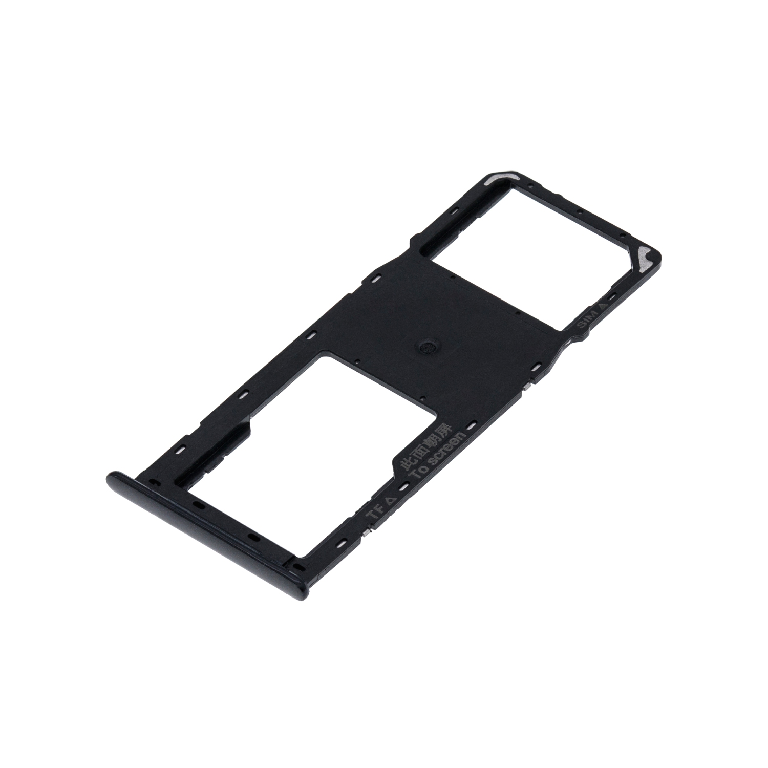 Replacement Single Sim Card Tray Compatible For Samsung Galaxy A10S / A20S (A207 / 2019) (Black)