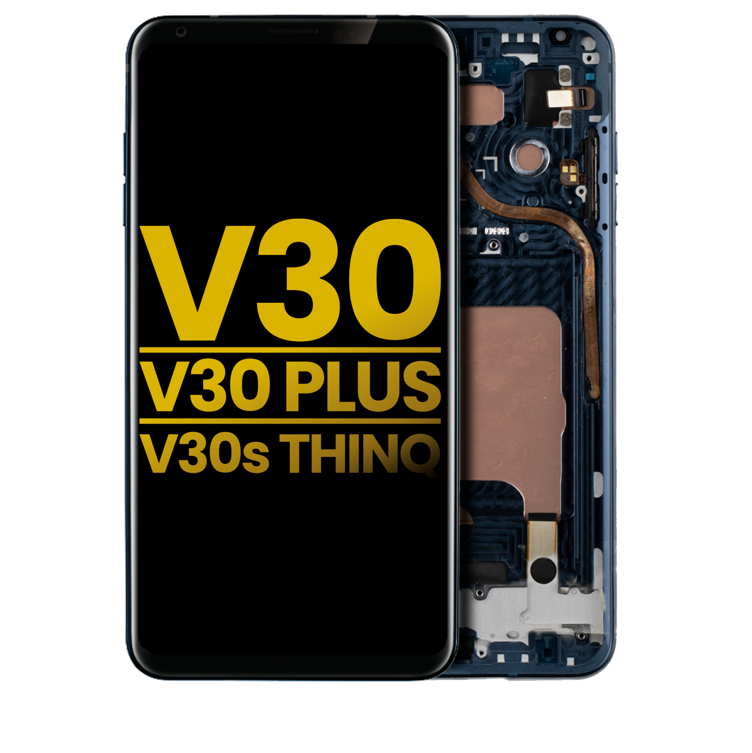 Refurbished - Replacement OLED Assembly With Frame Compatible For LG V30 / V30 Plus / V30S ThinQ (Moroccan Blue)