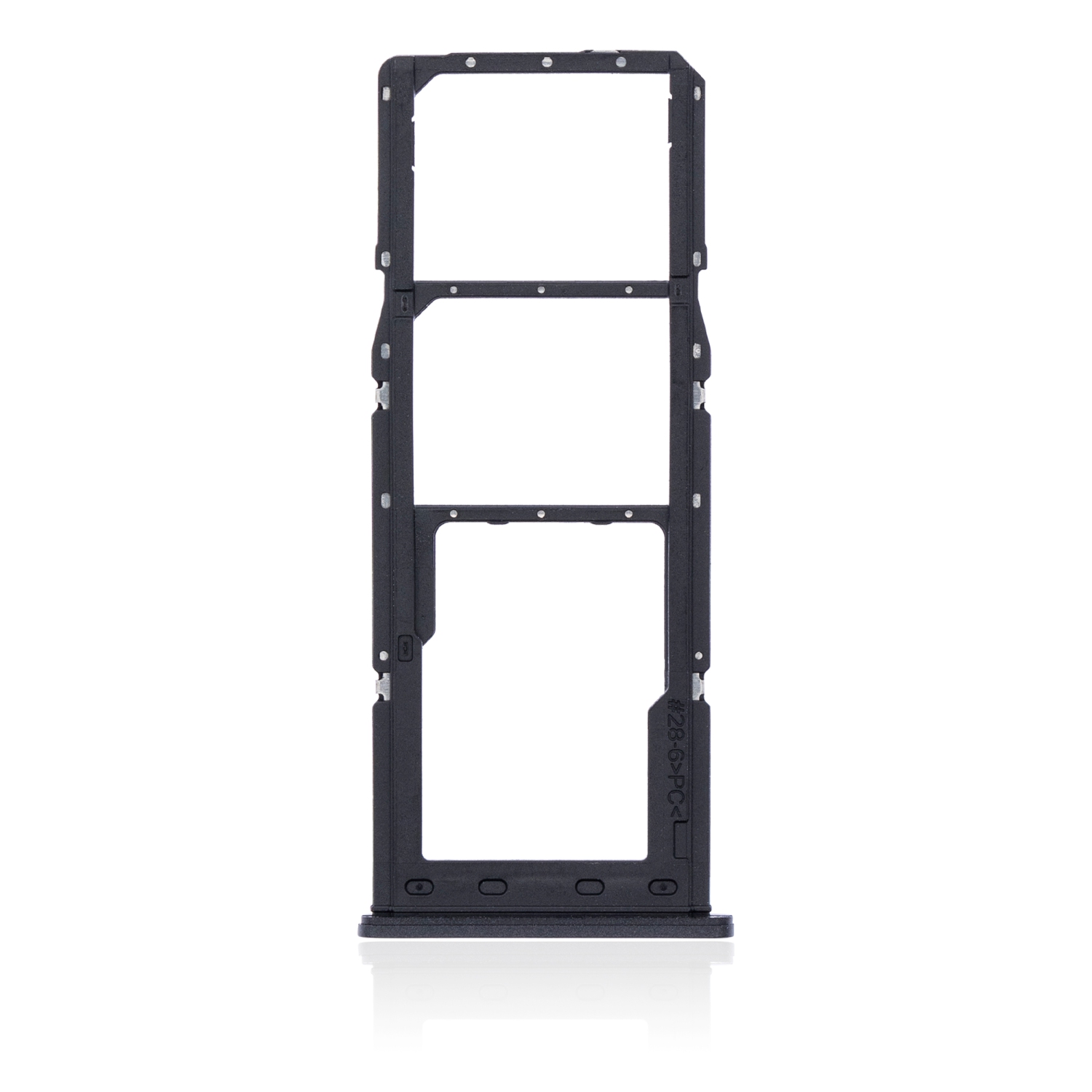 Replacement Dual Sim Card Tray Compatible For Samsung Galaxy A12 (Black)