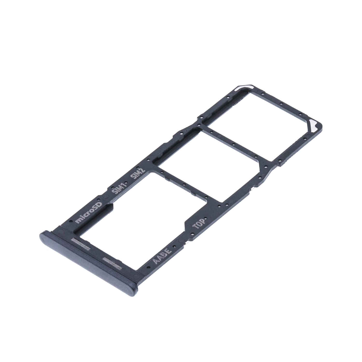 Replacement Dual Sim Card Tray Compatible For Samsung Galaxy A12 (Black)