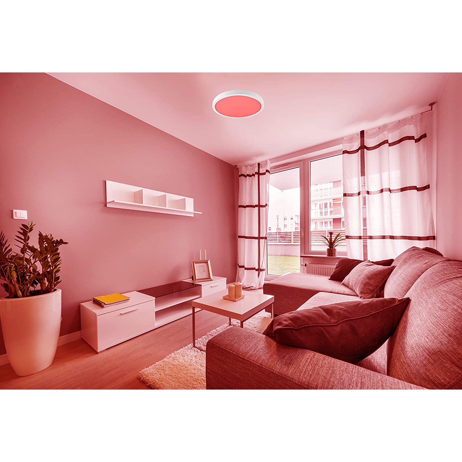 BAZZ Smart Home 14-in RGBW Tunable Ceiling Light, WFC17333WH