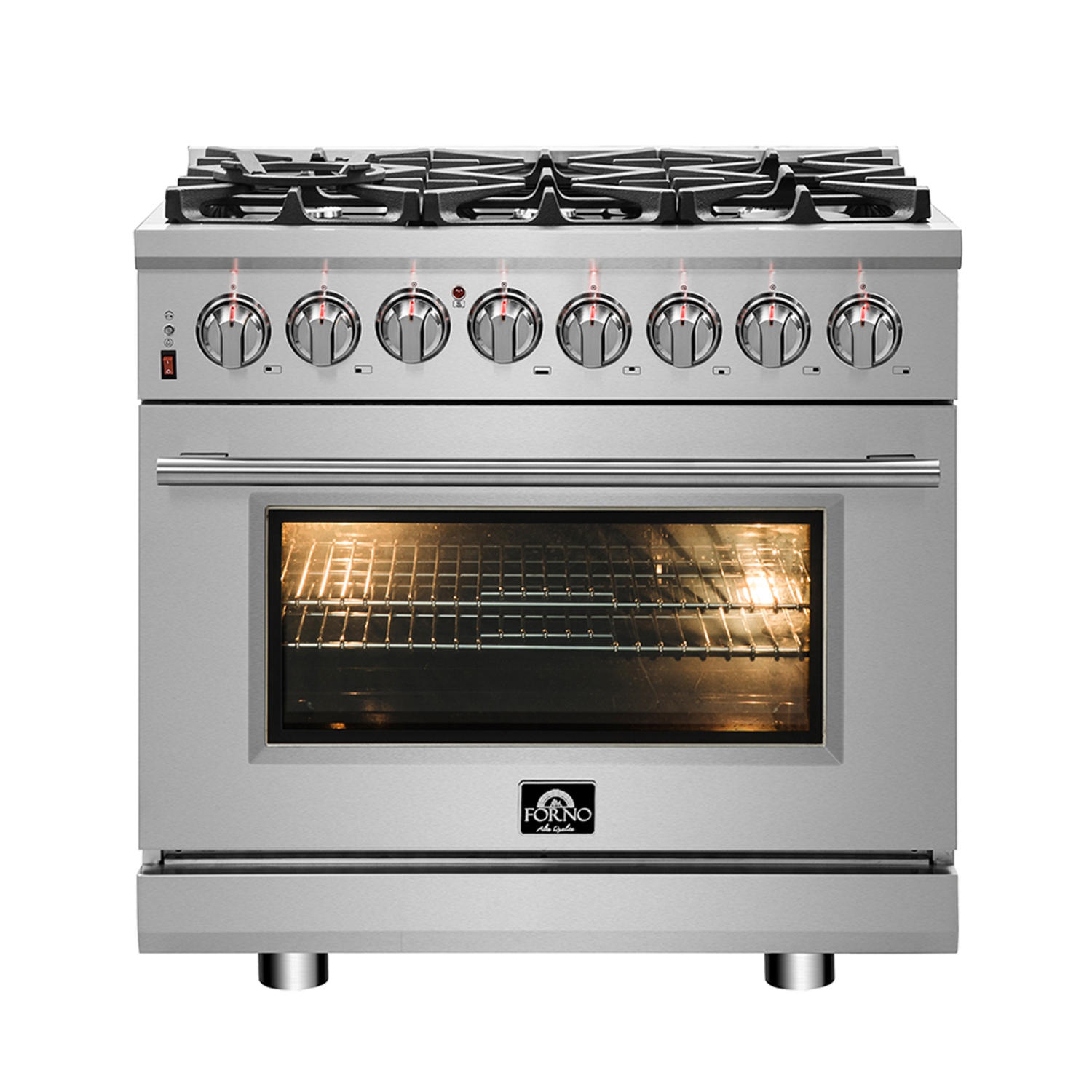 Forno Professional 36-Inch Freestanding Dual Fuel Electric 240V Oven Range