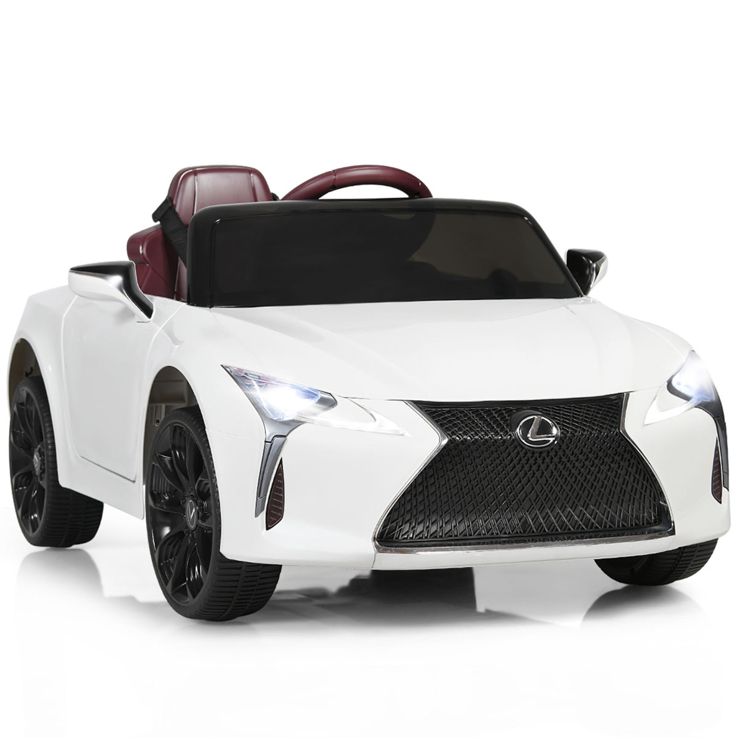 Gymax 12V Licensed Lexus LC500 Kids Ride On Car w/ MP3 Remote Control Black/Red/White