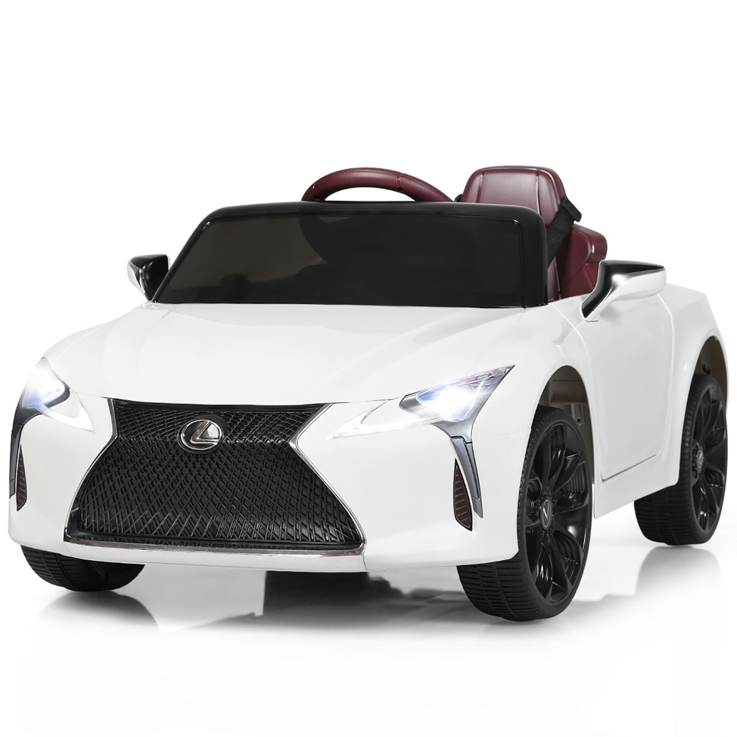 Gymax 12V Licensed Lexus LC500 Kids Ride On Car w/ MP3 Remote Control Black/Red/White