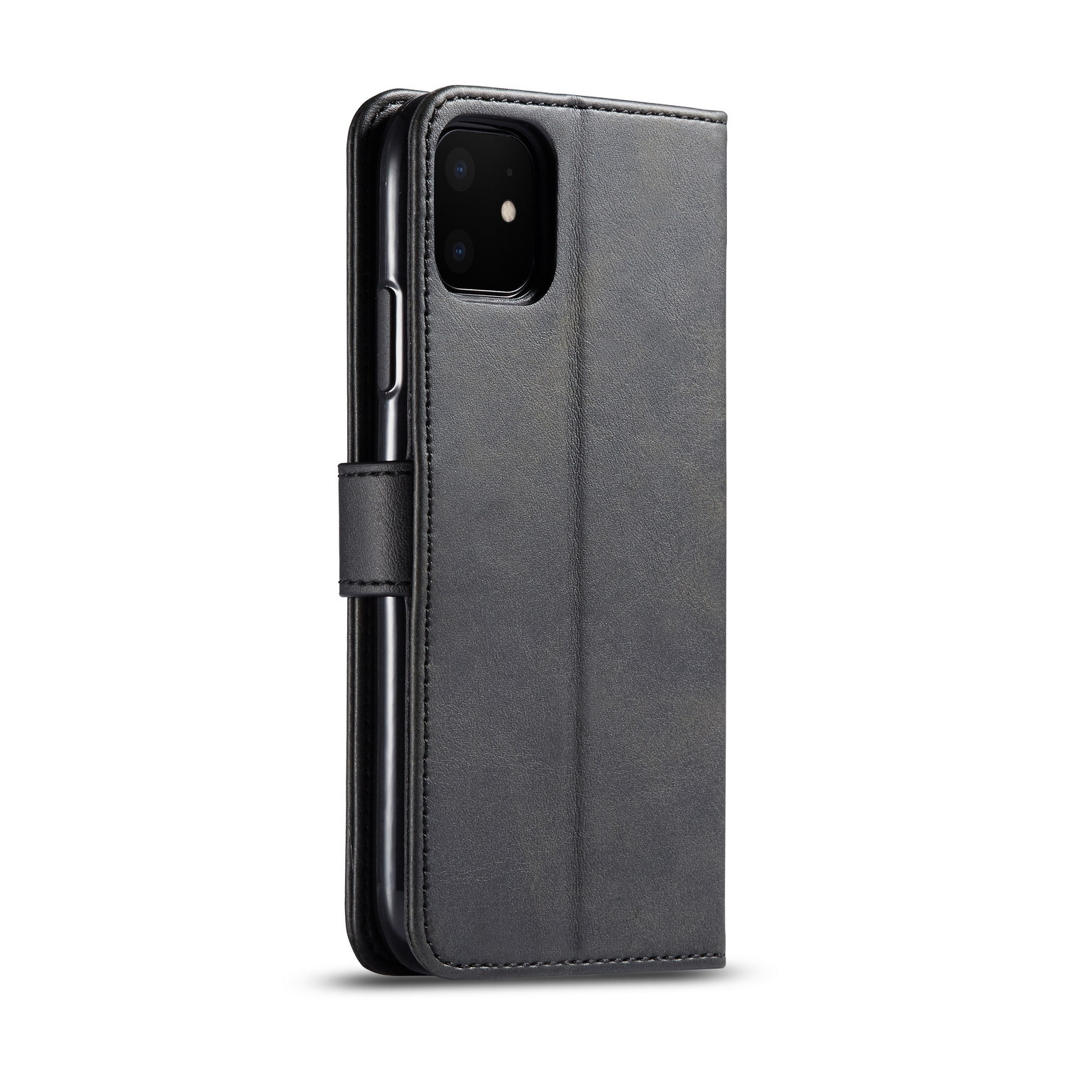 (KeeGuard) Étui portefeuille noir pour iPhone 14 Pro Max Étui portefeuille à rabat en cuir pour carte de crédit porte-carte folio avec support