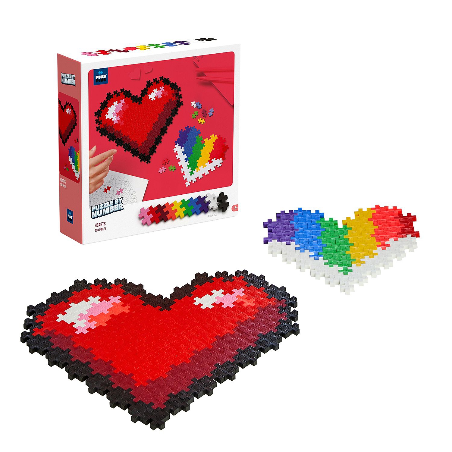 PUZZLE BY NUMBER - HEARTS - 250 pcs