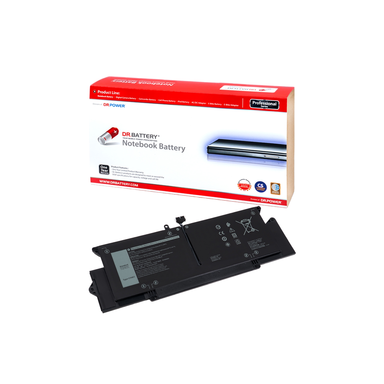 DR. BATTERY Replacement for Dell Latitude 7310 7410 [11.4V / 68Wh] ** Free Shipping**