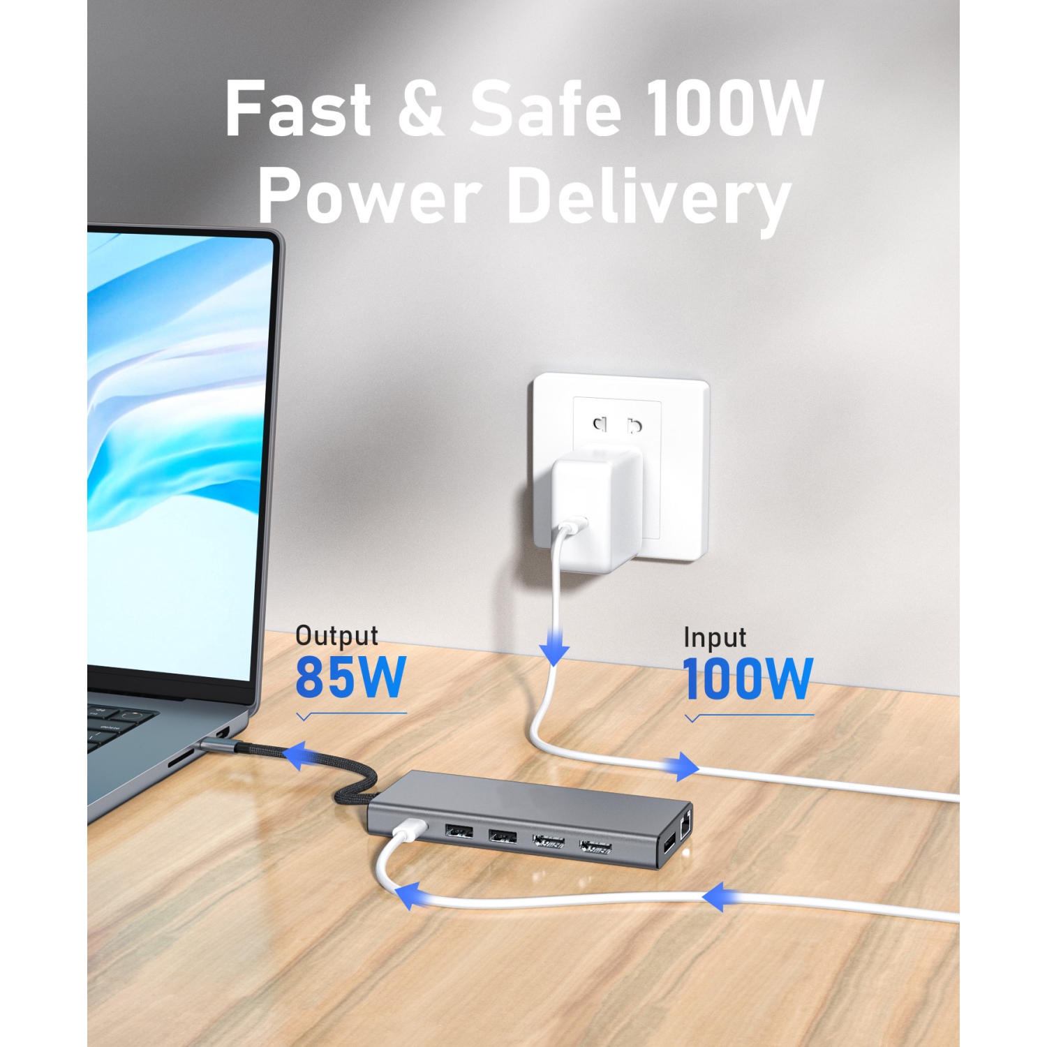 Concentrateur USB-C 14-en-1 saga Premium et station d'accueil avec deux ports HDMI 4K, Ethernet, VGA, 2xUSB 3,0, 2xUSB 2,0, lecteur de cartes SD+TF