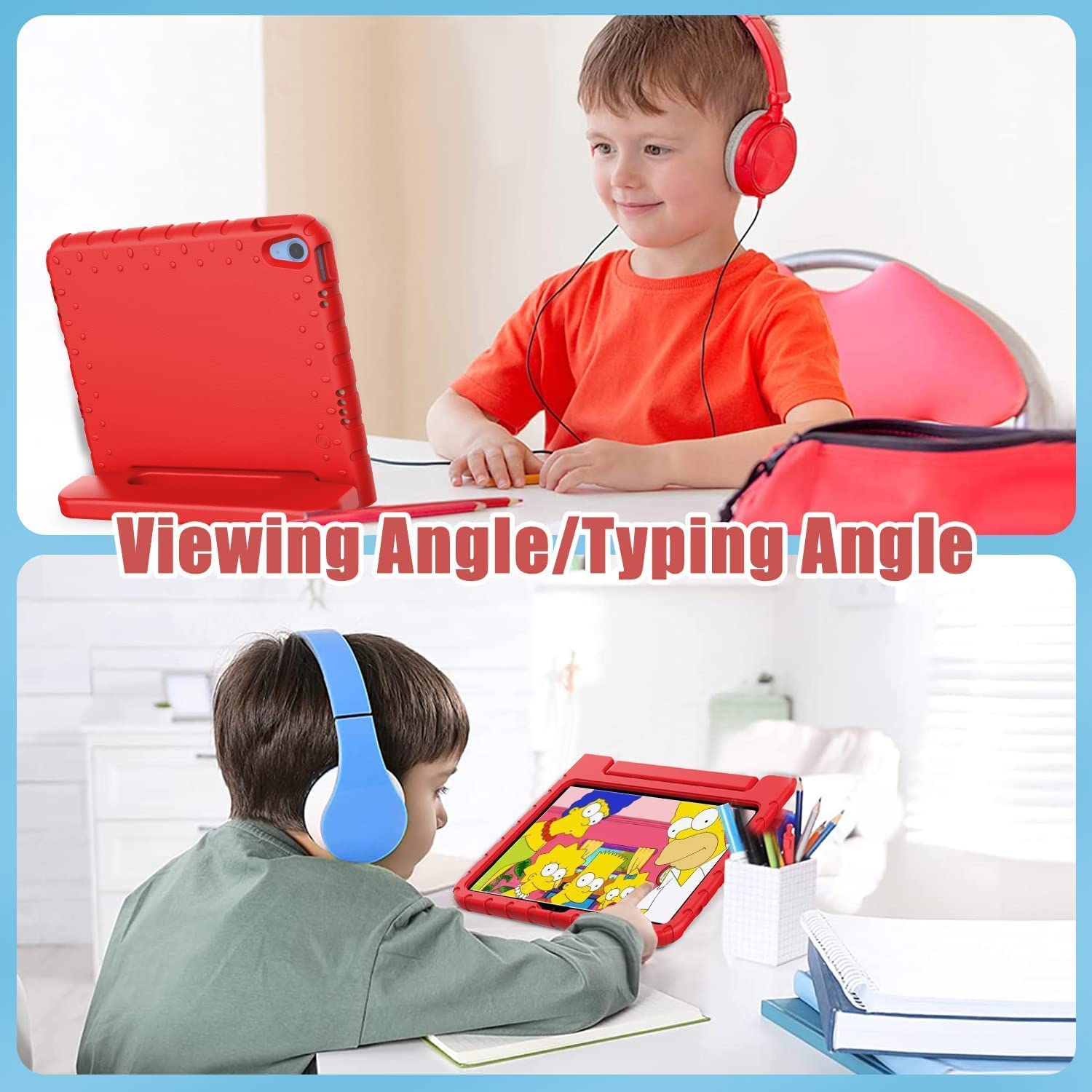 B Kids Case for iPad 10th Generation 10.9 2022, iPad 10th Case for Kids, Shockproof Light Weight Covertible Handle Stand 10.9 inch iPad 10th Gen Case