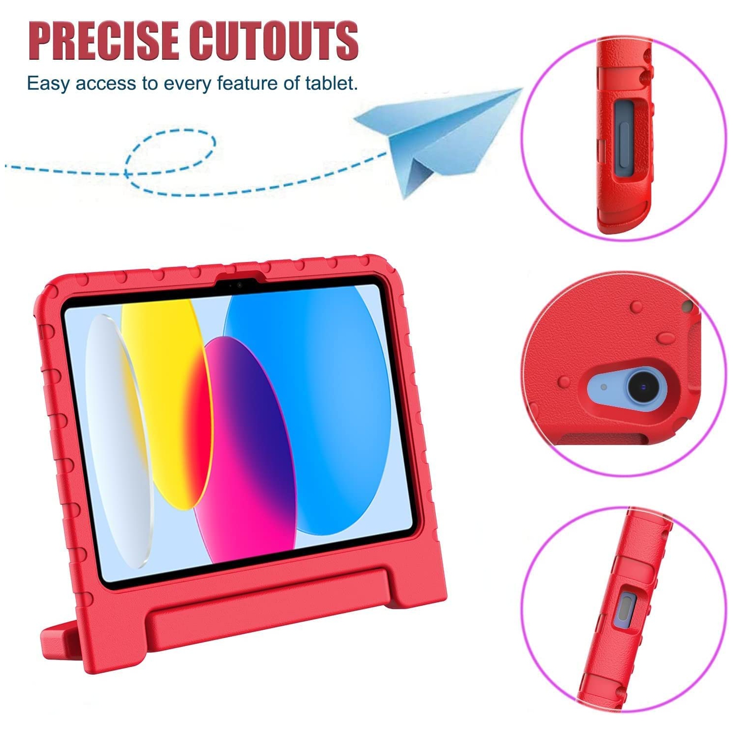 B Kids Case for iPad 10th Generation 10.9 2022, iPad 10th Case for Kids, Shockproof Light Weight Covertible Handle Stand 10.9 inch iPad 10th Gen Case