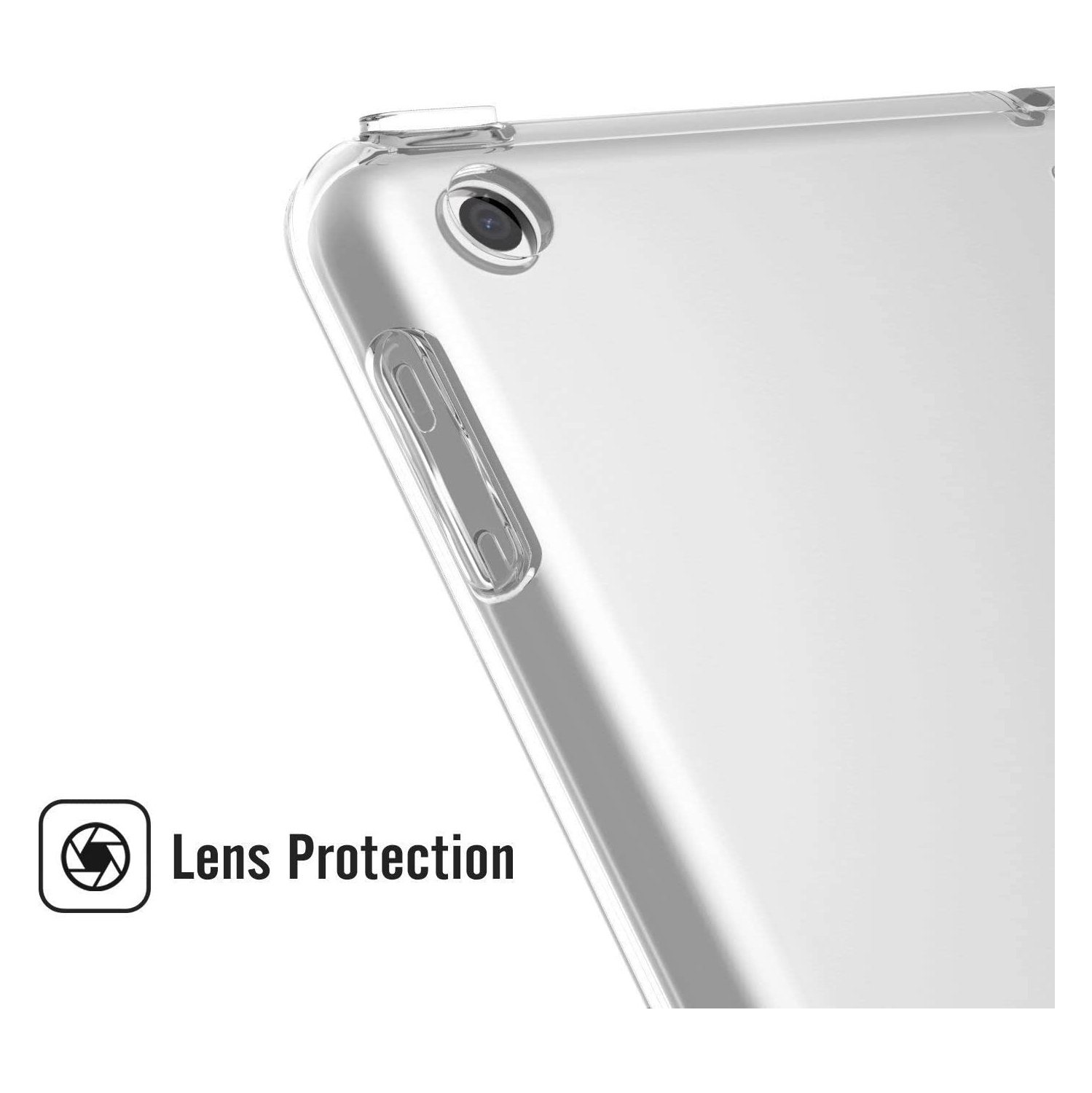 V [Clear] Case for iPad Pro 12.9 inch [1st/2nd Gen 2015/2017], Soft Slim Fit Shockproof TPU Lightweight Transparent Cover