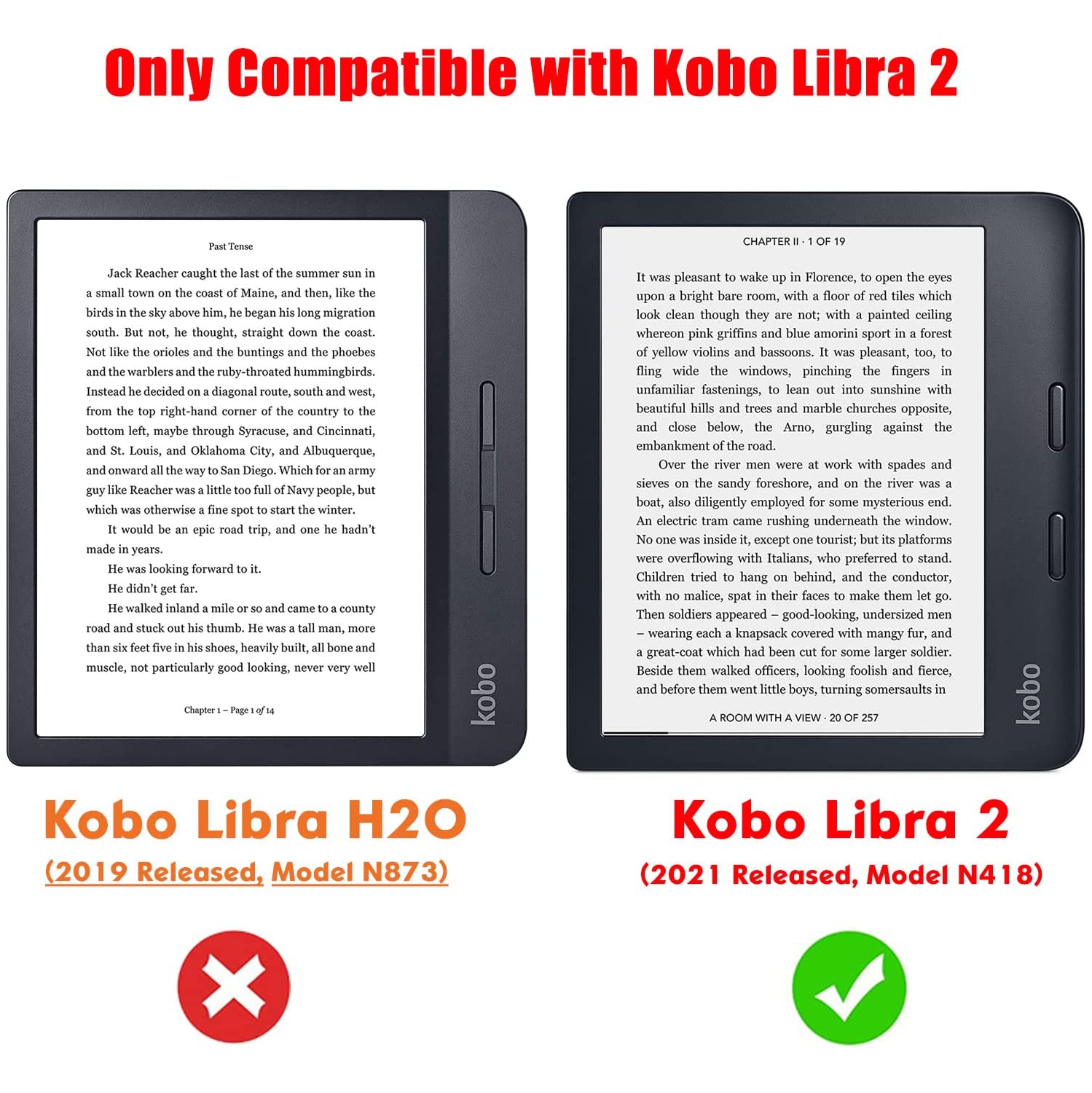 B Kobo Libra 2 Case - Premium PU Leather Origami Stand Protective Cover with Auto Wake/Sleep (Constellation)