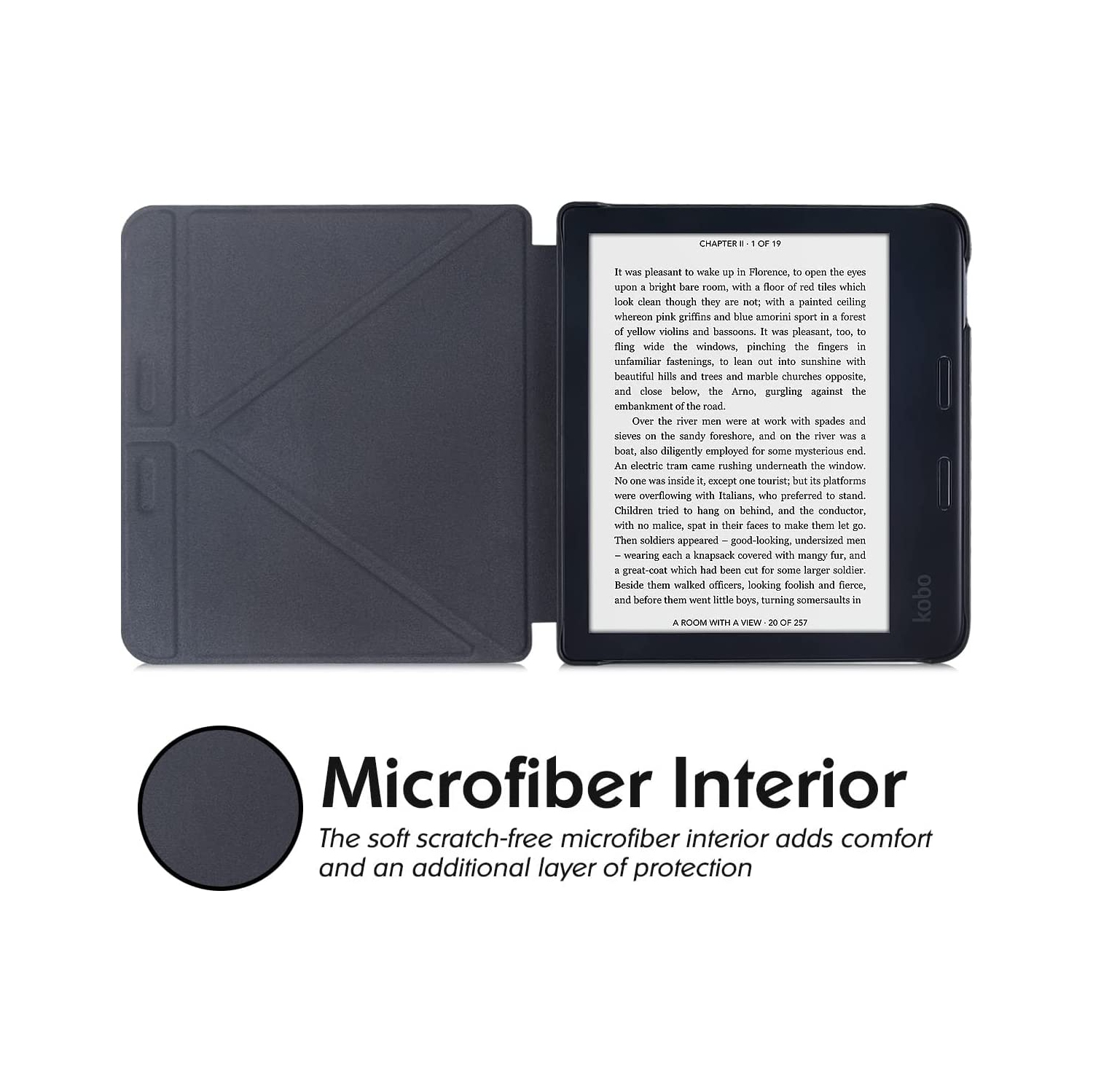 B Kobo Libra 2 Case - Premium PU Leather Origami Stand Protective Cover with Auto Wake/Sleep (Constellation)