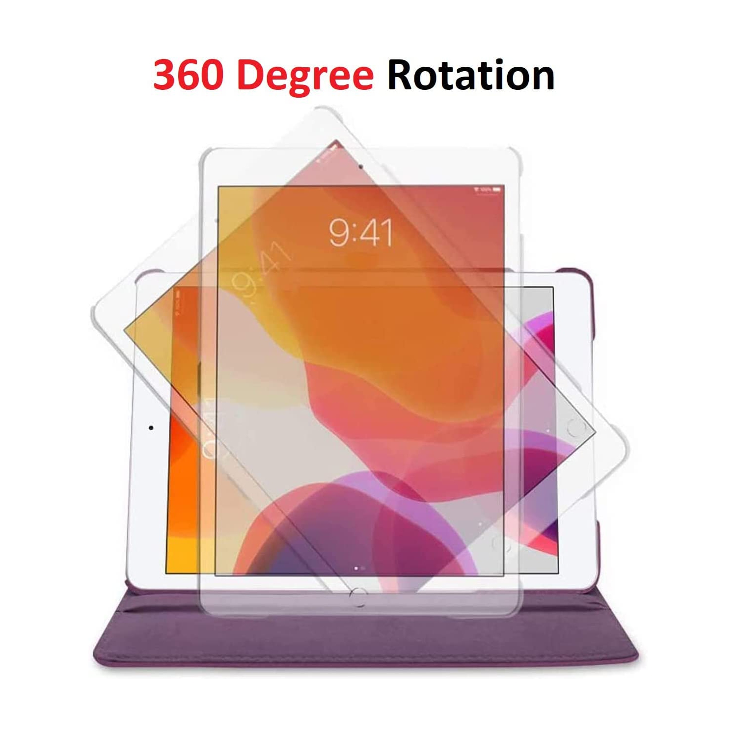 V [Fabric Rotating] Case for iPad Pro 12.9 inch, 360 Degree Stand [Auto Sleep/Wake][Pencil Holder] Folio Smart Cover (Light Green)