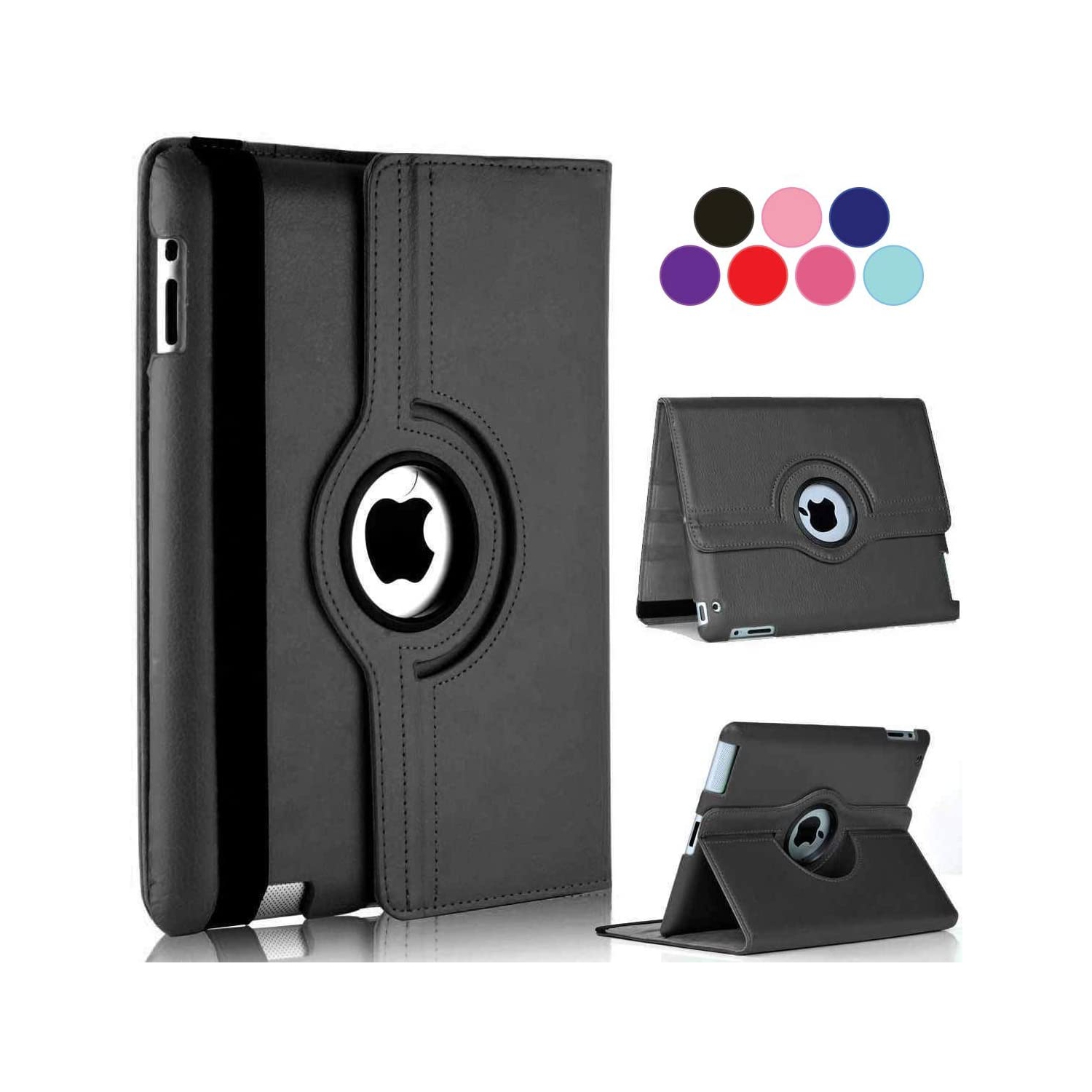 V [Rotating] Case for iPad Air 3 / Pro 10.5 inch (2017), 360 Degree Stand [Auto Sleep/Wake] Folio Leather Smart Cover (Black)