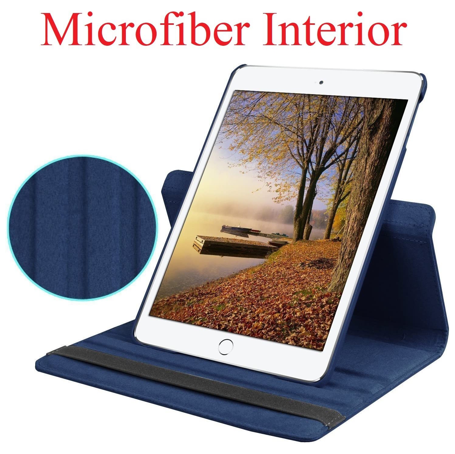 V [Rotating] Case for iPad Air 3 / Pro 10.5 inch (2017), 360 Degree Stand [Auto Sleep/Wake] Folio Leather Smart Cover (Black)