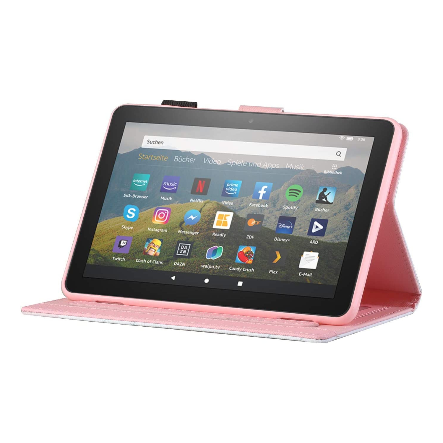 All-New Amazon Fire HD 8 & 8 Plus Case, Not Suitable for 7th/8th/9th Fire 8, Premium PU Leather Stand Cover with Smart Auto Wake/Sleep, Butterfly