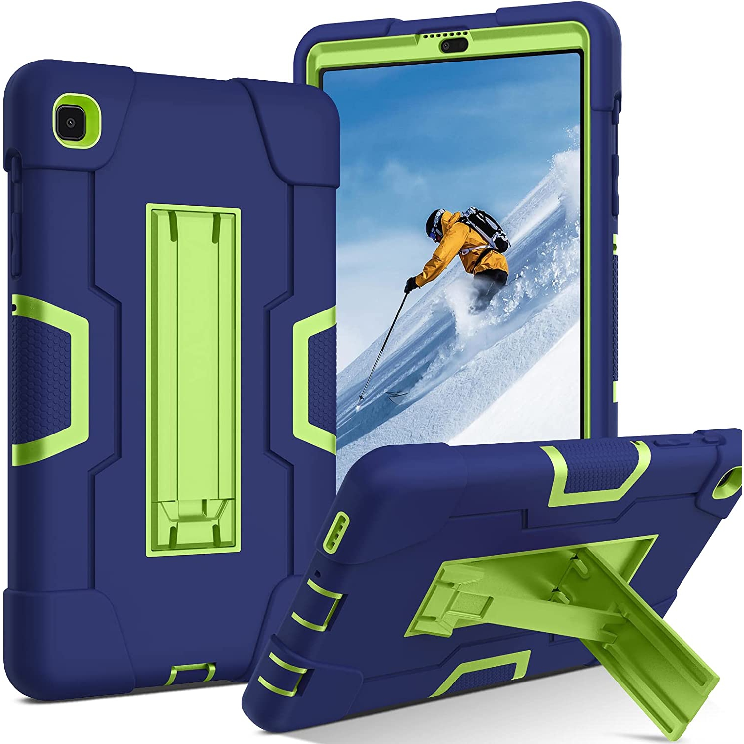 Galaxy Tab A7 Lite 8.7 Case 2021, D Kickstand Shockproof 3 in 1 Heavy Duty Hybrid Hard PC Cover High Impact Full Body Protective Case for Samsung Galaxy Tab A7 Lite 8.7 inch SM-T2