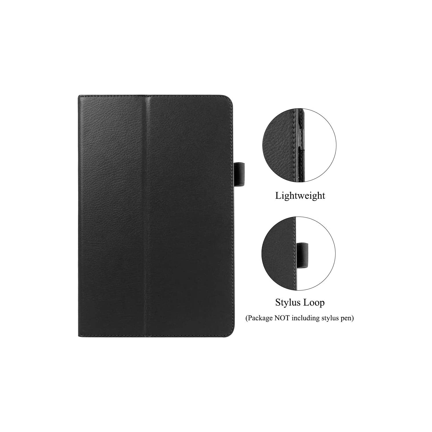 E Case for Tab E 9.6 Model T560, Slim Leather Folio Standing Case for Samsung Galaxy Tab E 9.6 Inch 2015 Released Tablet - Black