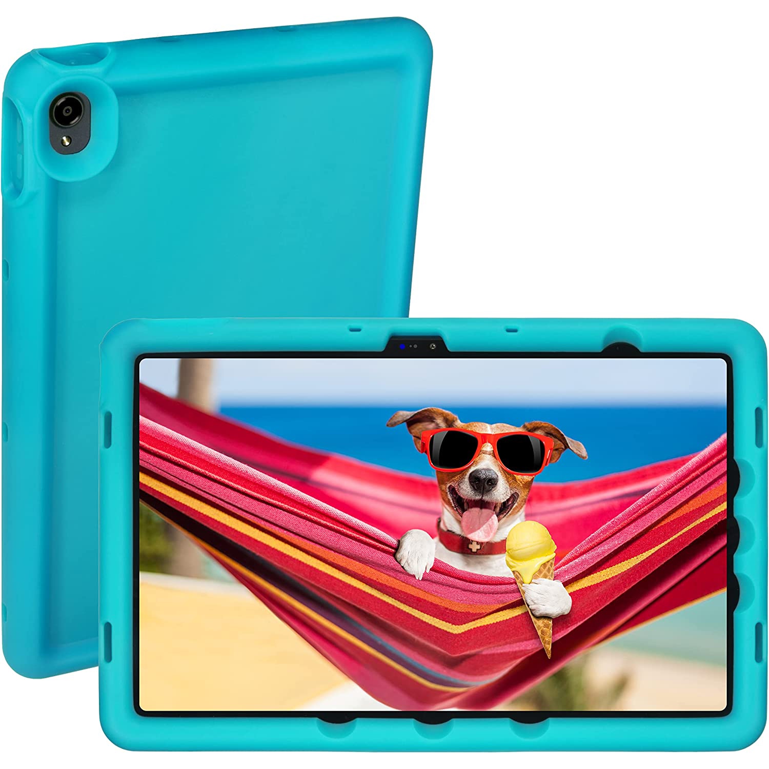 B Bobj Rugged Tablet Case for Lenovo Tab P11 (TB-J606F) and Tab P11 Plus (TB-J616F) 11.0 Kid Friendly (Terrific Turquoise)