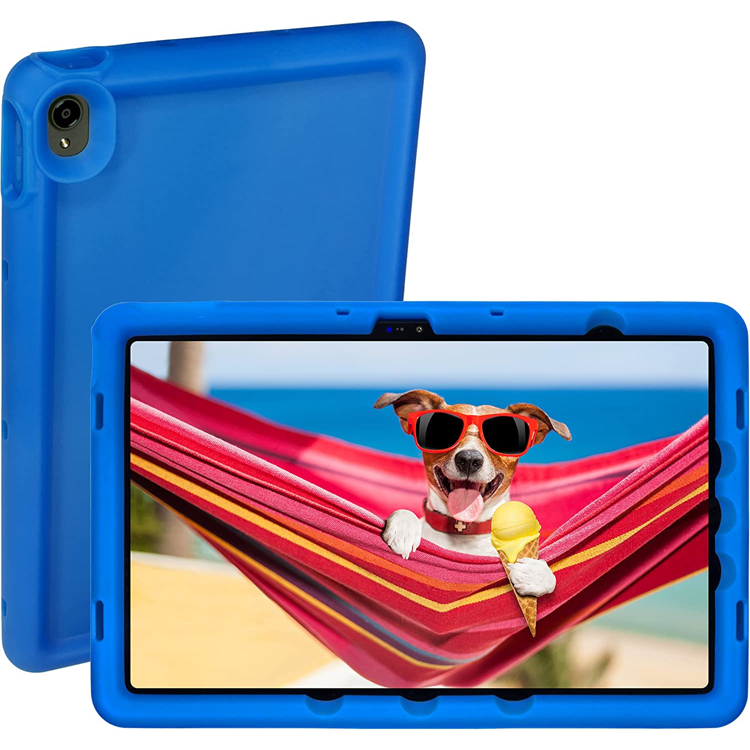 B Bobj Rugged Tablet Case for Lenovo Tab P11 (TB-J606F) and Tab P11 Plus (TB-J616F) 11.0 Kid Friendly (Batfish Blue)