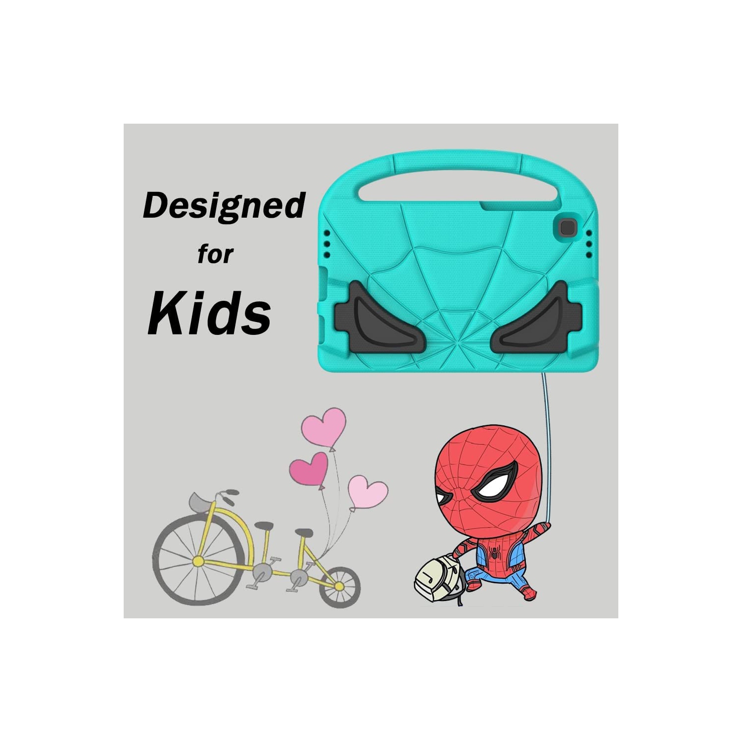 Kids Case for Samsung Galaxy Tab A7 Lite 8.7 Inch 2021, L Lightweight Shockproof Kid-Proof Cute Cover with Handle Kickstand for Galaxy Tab A7 Lite