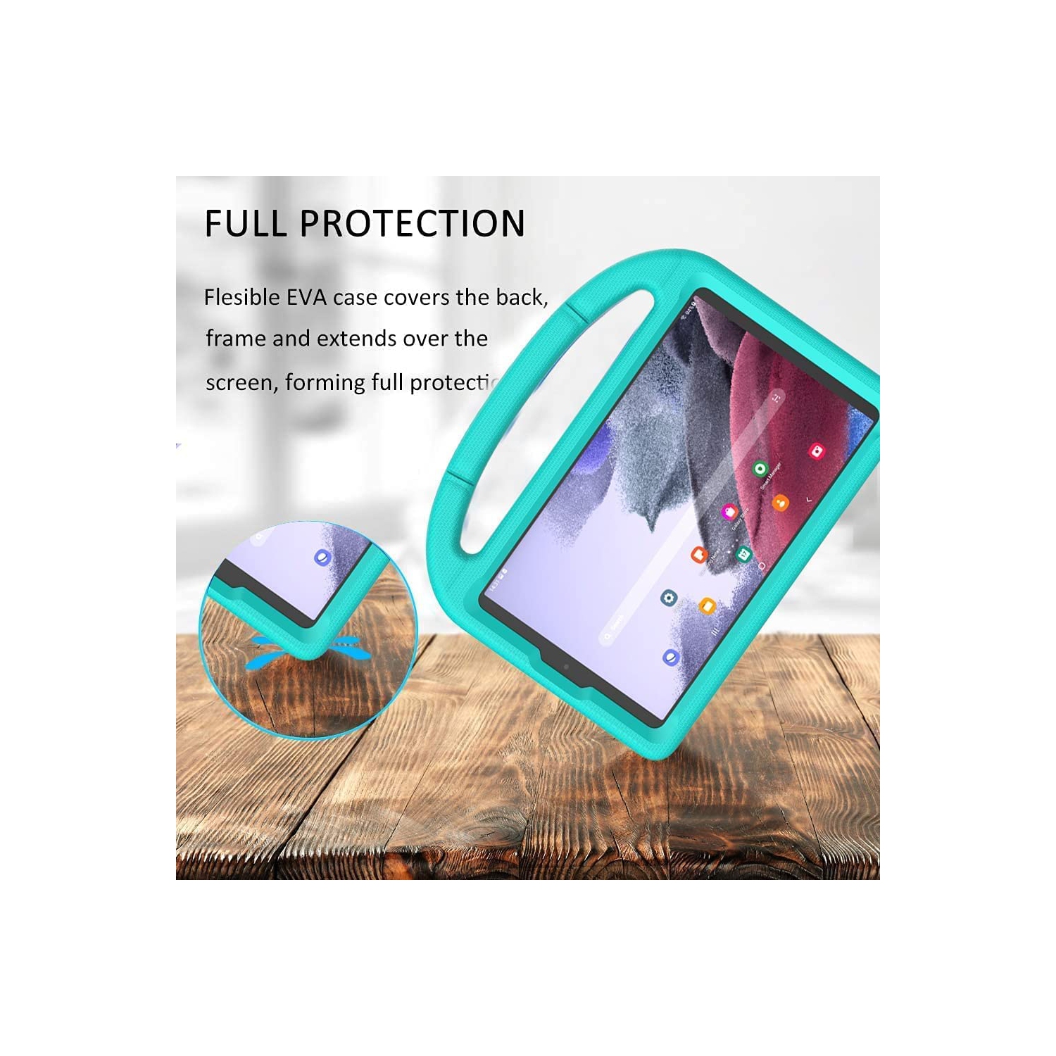 Kids Case for Samsung Galaxy Tab A7 Lite 8.7 Inch 2021, L Lightweight Shockproof Kid-Proof Cute Cover with Handle Kickstand for Galaxy Tab A7 Lite