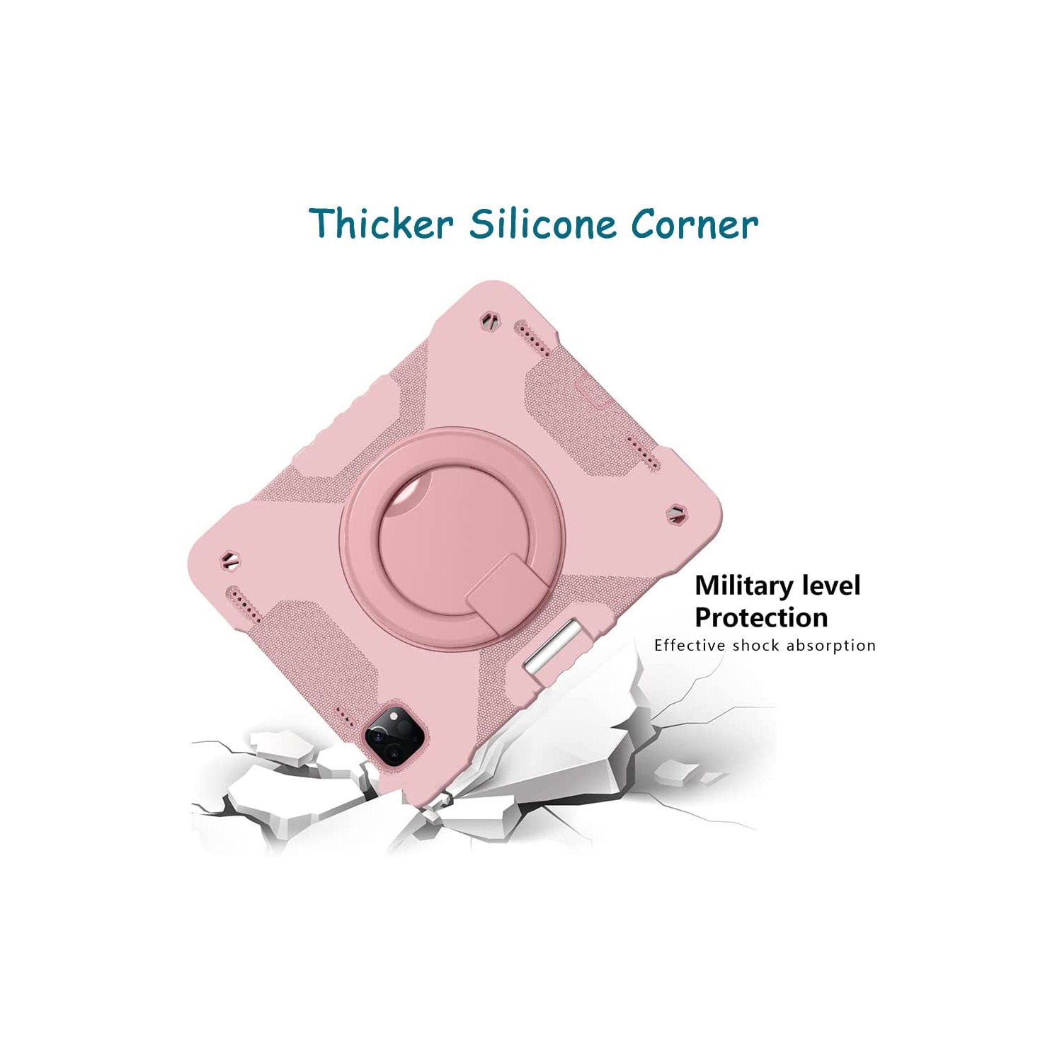 S iPad Air 5th/4th Gen 10.9 Case 2022/2020, iPad Air 5/4 Kids Case with Handle Grip Pencil Holder Rotated Stand Shoulder Strap,Slim-Body Shockproof