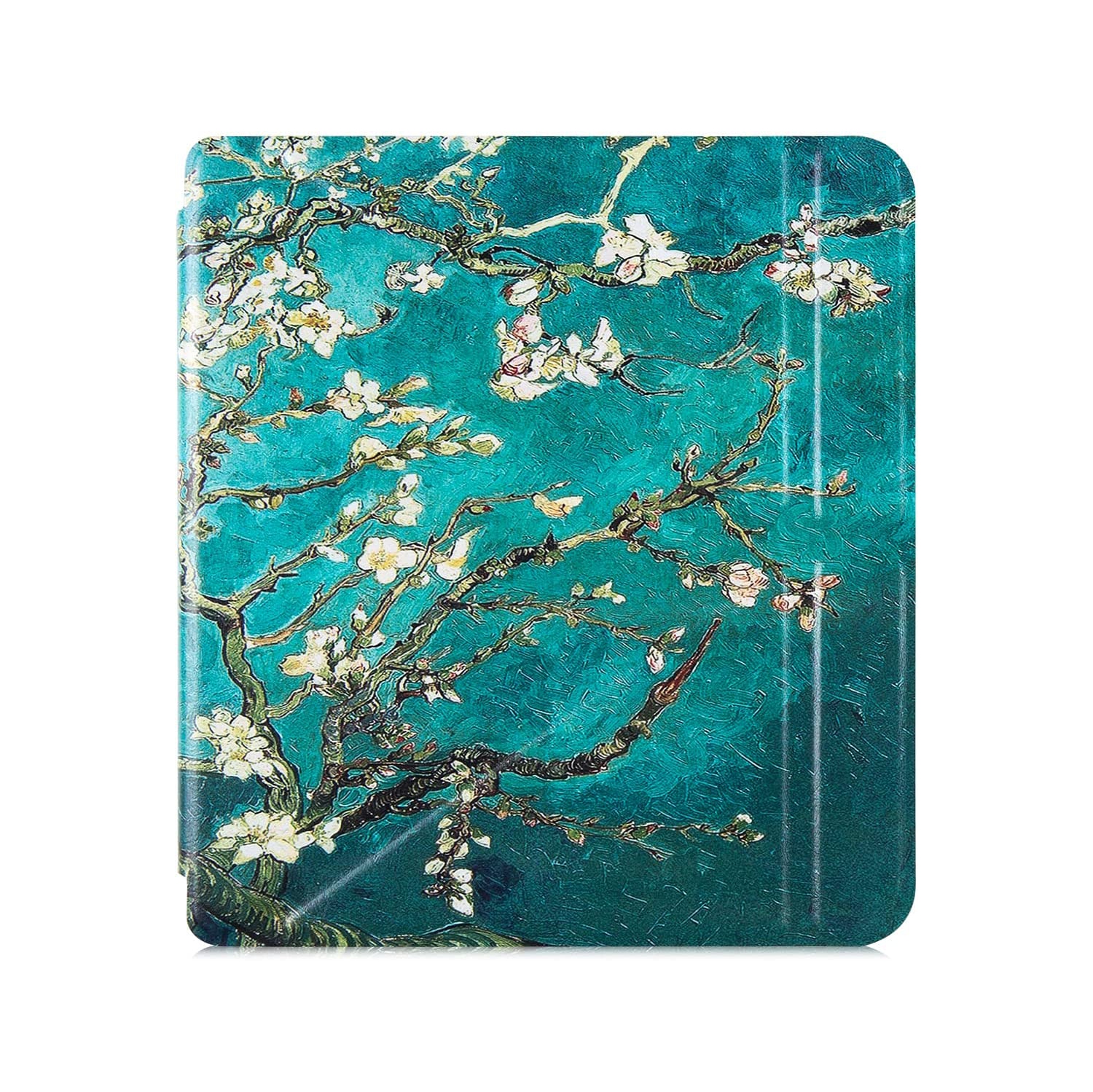 B Kobo Libra 2 Case - Premium PU Leather Origami Stand Protective Cover with Auto Wake/Sleep (Apricot Blossom)