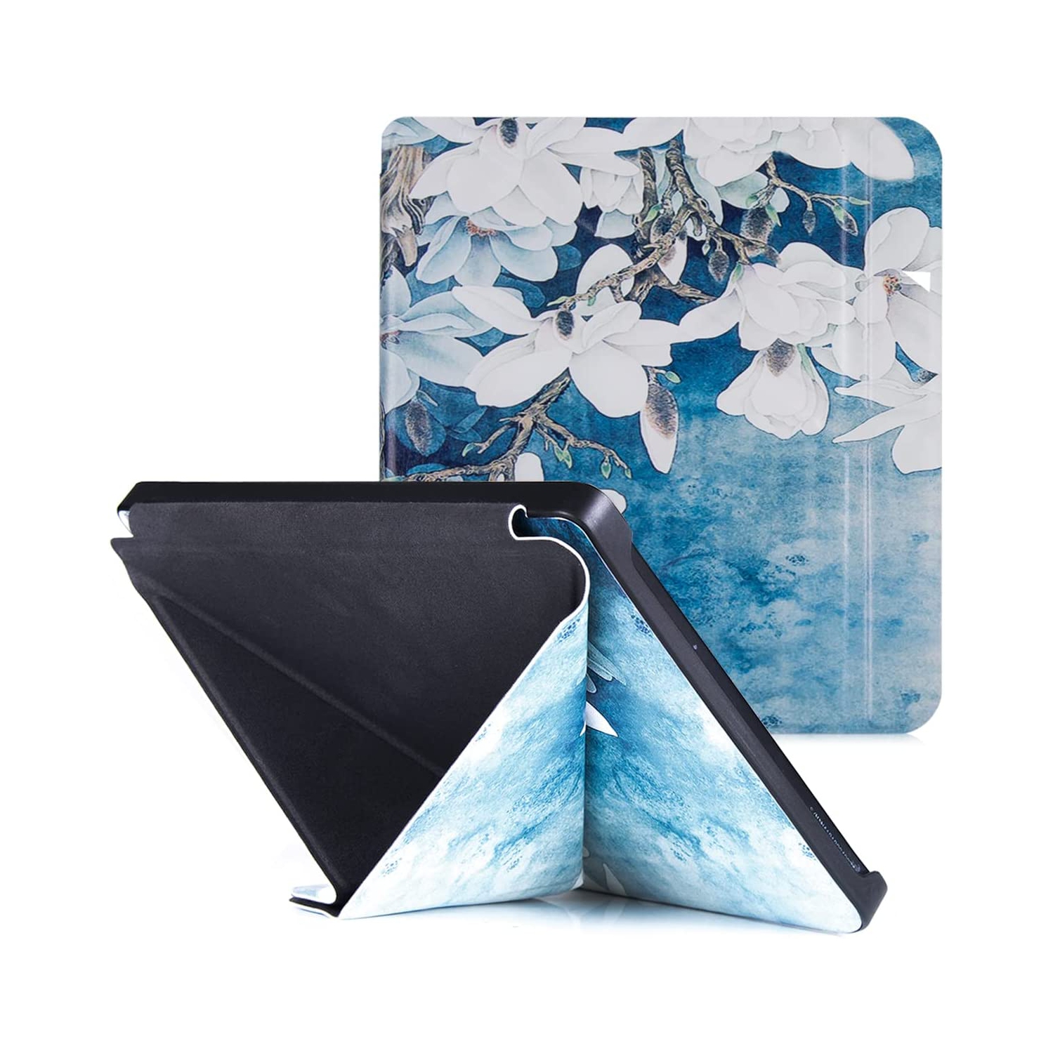 B Kobo Libra 2 Case - Premium PU Leather Origami Stand Protective Cover with Auto Wake/Sleep (Magnolia)