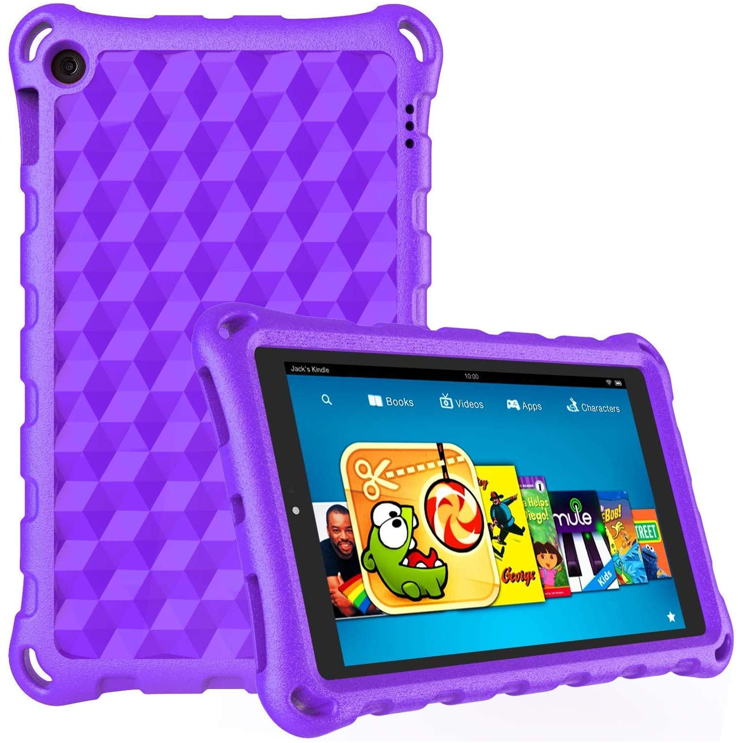 Fire 7 2019 Case,Fire 7 2019 Case for Kids, Grand Sky-G Super Light Weight Shockproof Kids Case for Amazon Fire 7 Tablet (5th/7th/9th Generation, 2015/2017/2019 Released)(Grape Pur