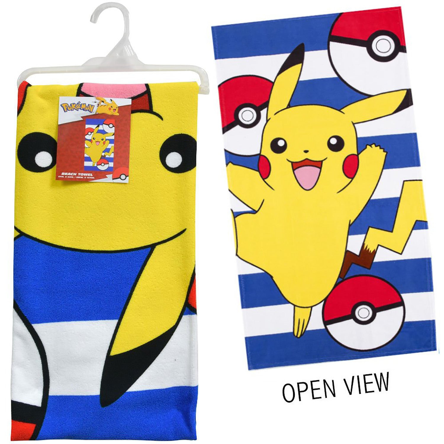 Serviette de plage en microfibre de 27 x 54 po de Pokémon