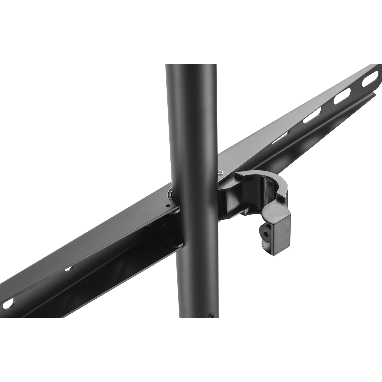 Support en coin en bois pour téléviseur de 65 po d’ErgoLoop - Noyer et noir