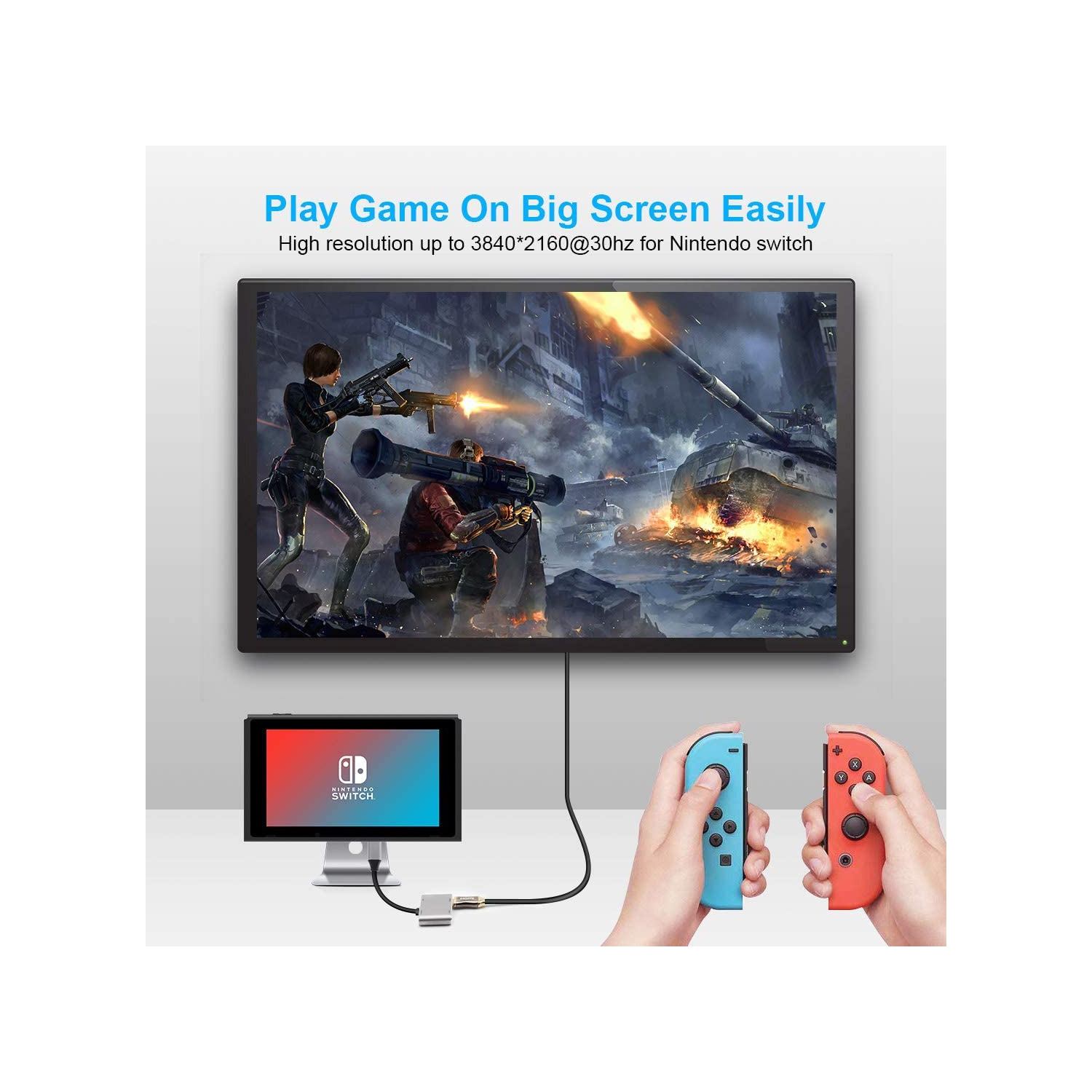 SuperShield Male Type C to Female USB3.0 HDMI 4K VGA TypeC Audio Video Converter Hub Adapter